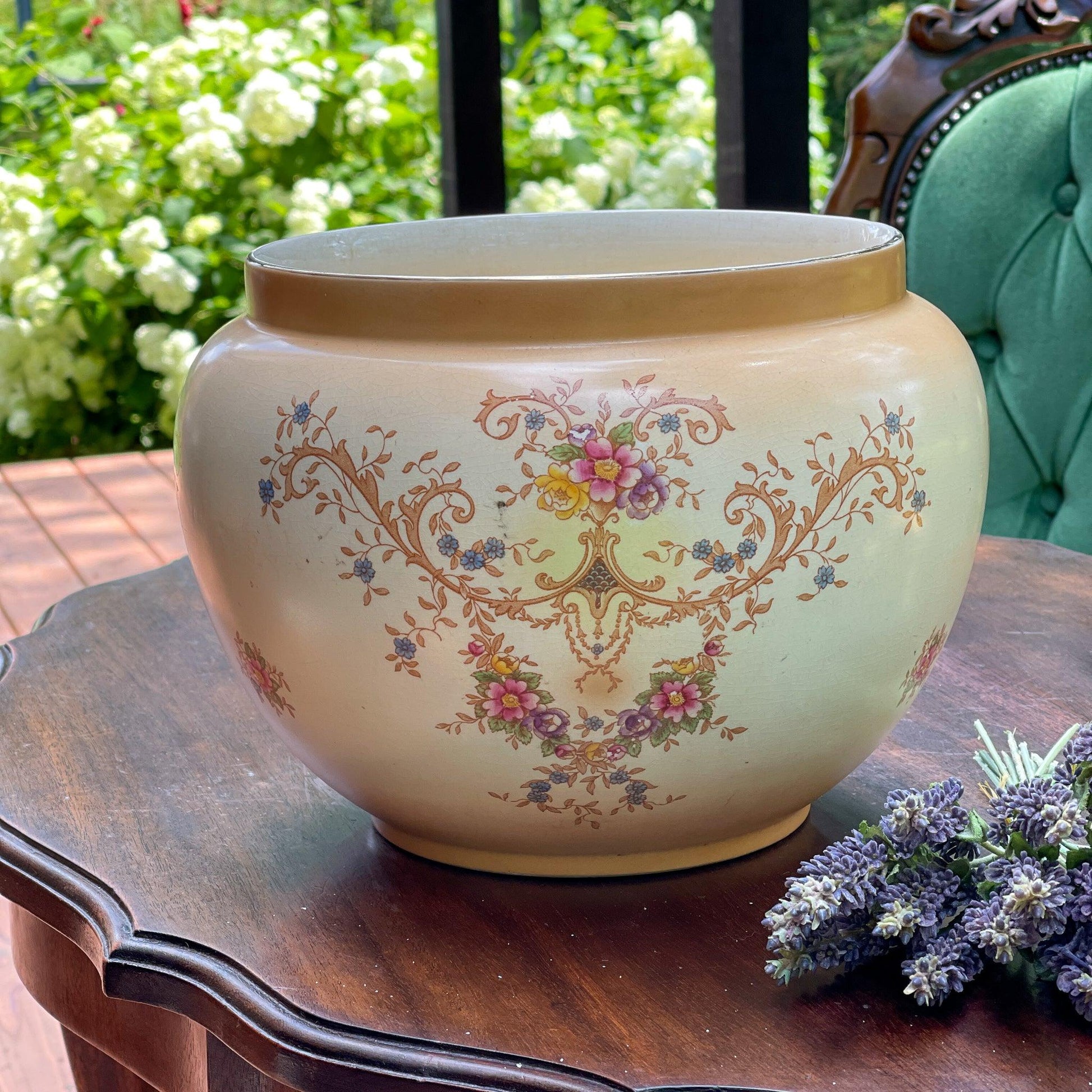 Prachtige antieke Engelse bloempot (1915-1929) - Bamestra Curiosa