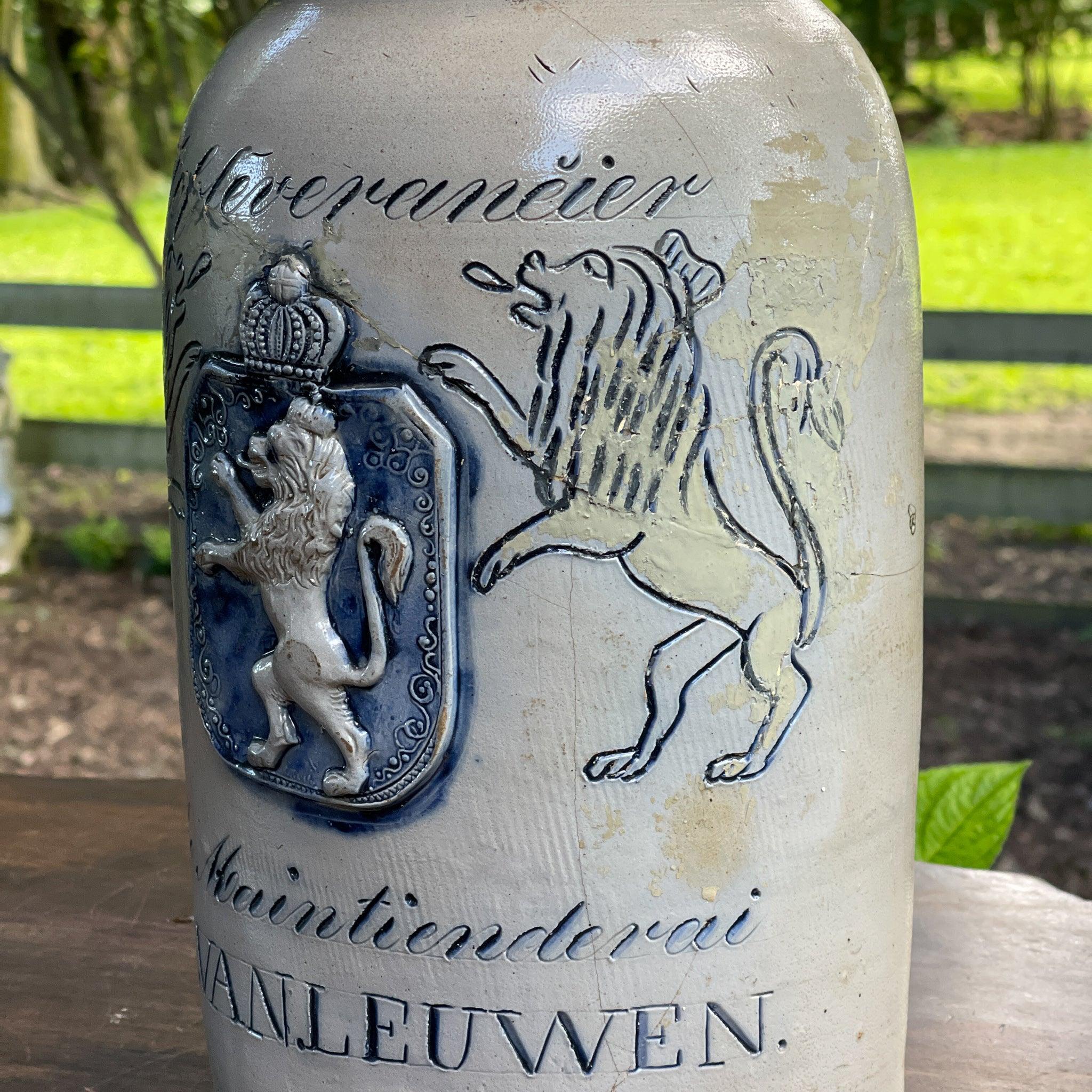 Prachtige Antieke Keulse Aardewerk Voorraadpot - The Collectionist