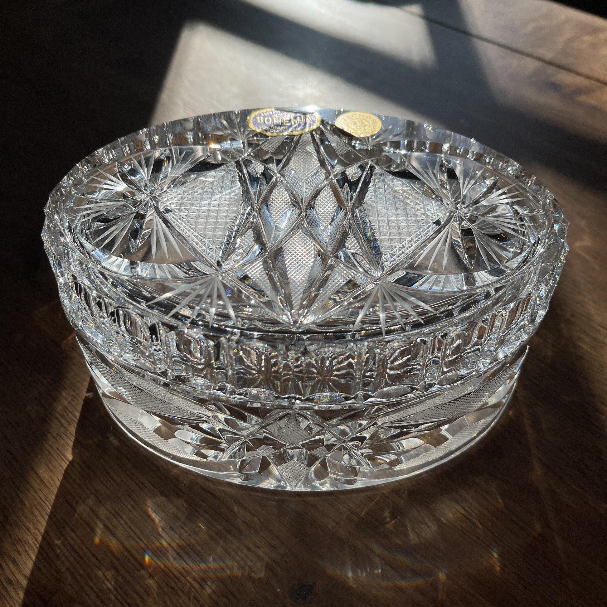 Prachtige Bonbon schaal van Bohemia kristal (1950) - Bamestra Curiosa