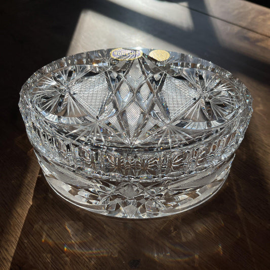 Prachtige Bonbon schaal van Bohemia kristal (1950) - Bamestra Curiosa