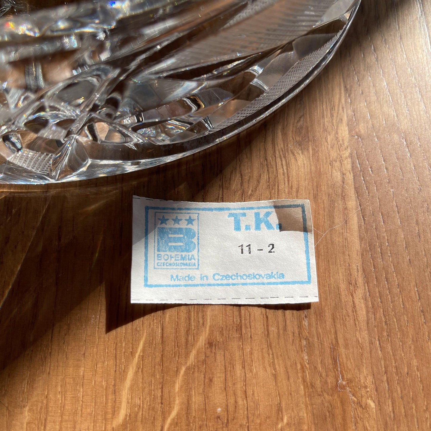 Prachtige Bonbon schaal van Bohemia kristal (1950) - Bamestra Curiosa