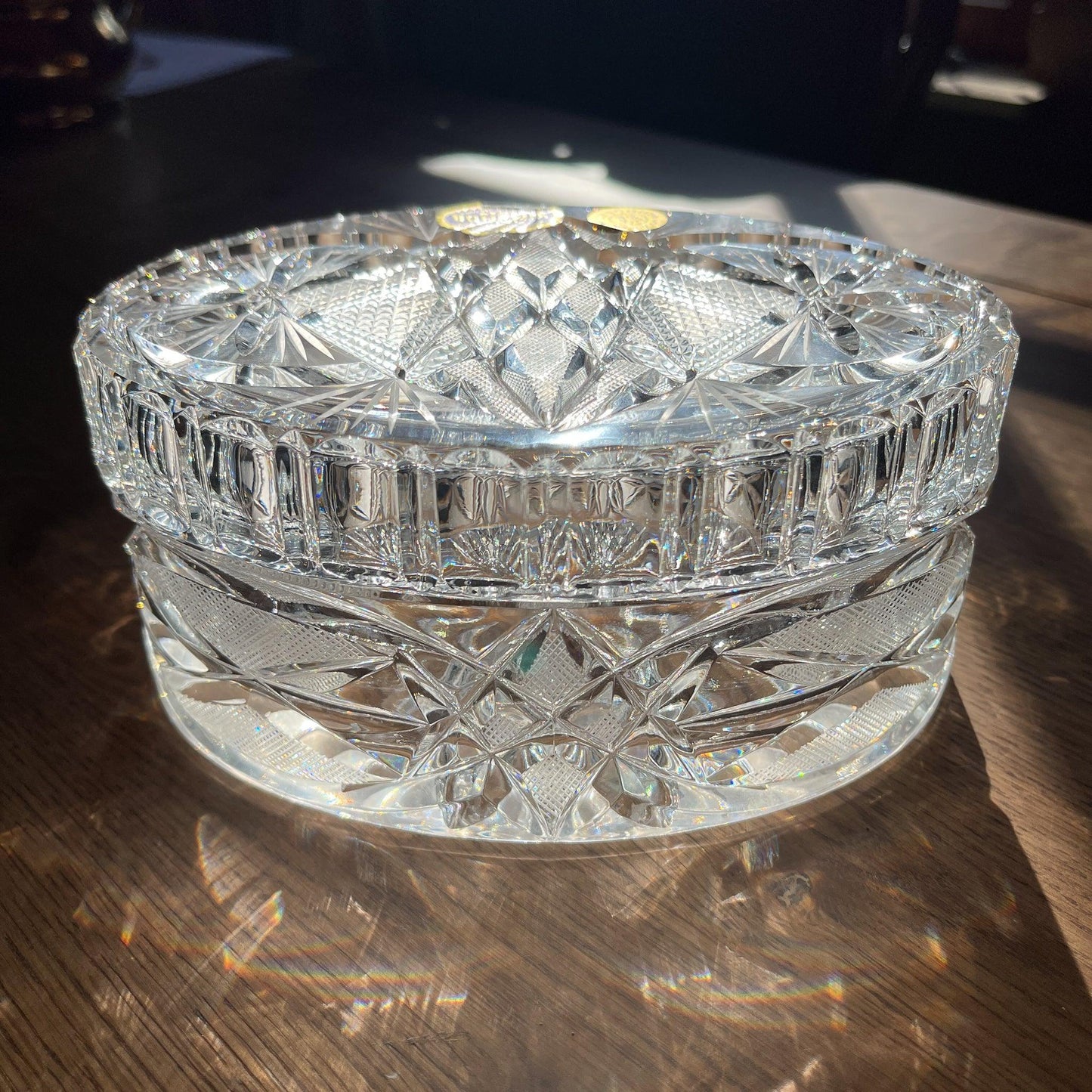 Prachtige Bonbon schaal van Bohemia kristal (1950) - Bamestra Curiosa