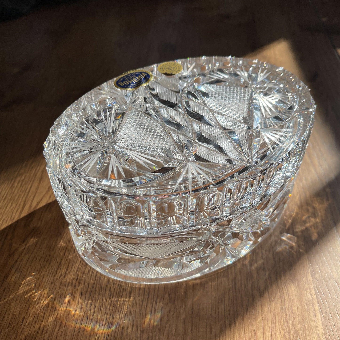 Prachtige Bonbon schaal van Bohemia kristal (1950) - Bamestra Curiosa