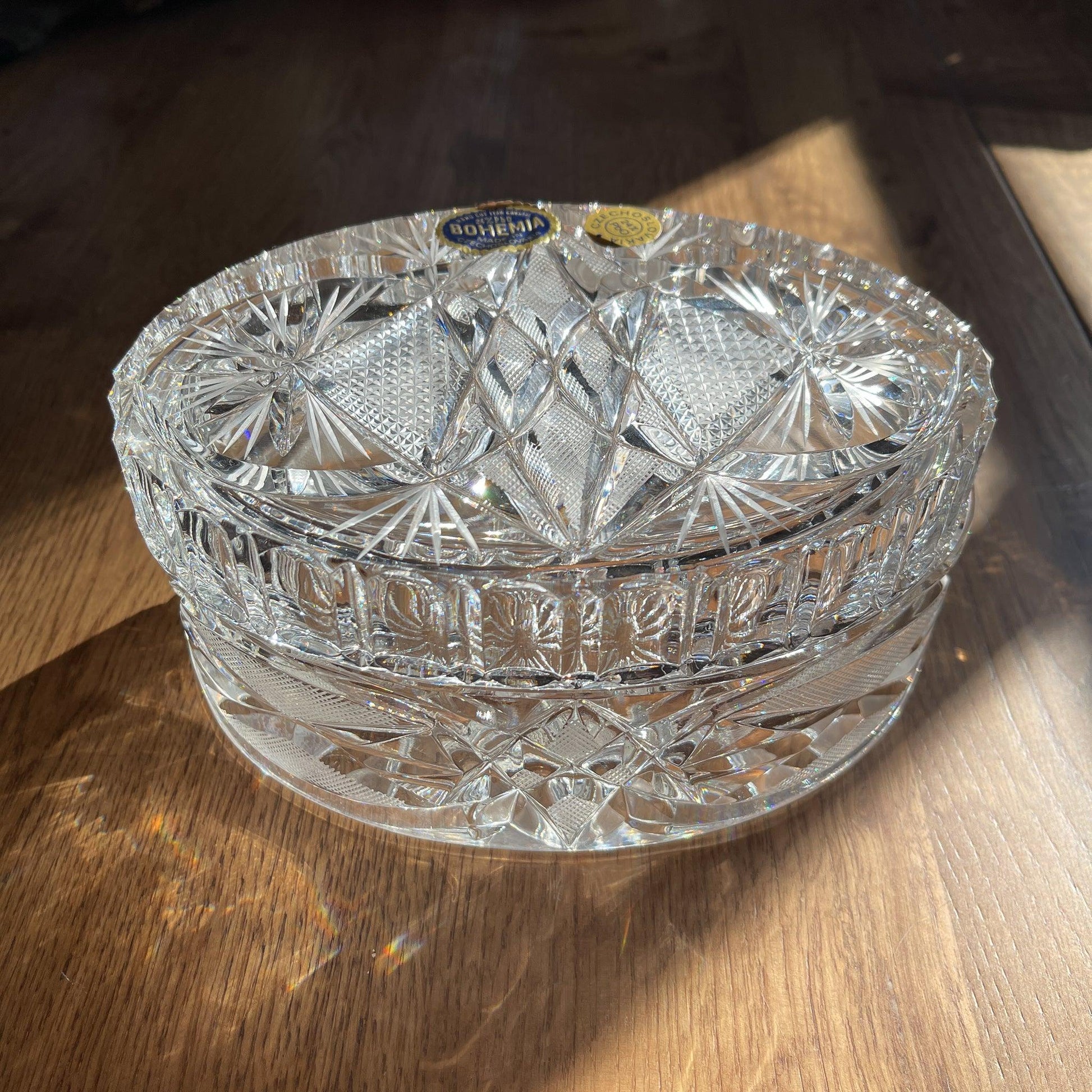 Prachtige Bonbon schaal van Bohemia kristal (1950) - Bamestra Curiosa