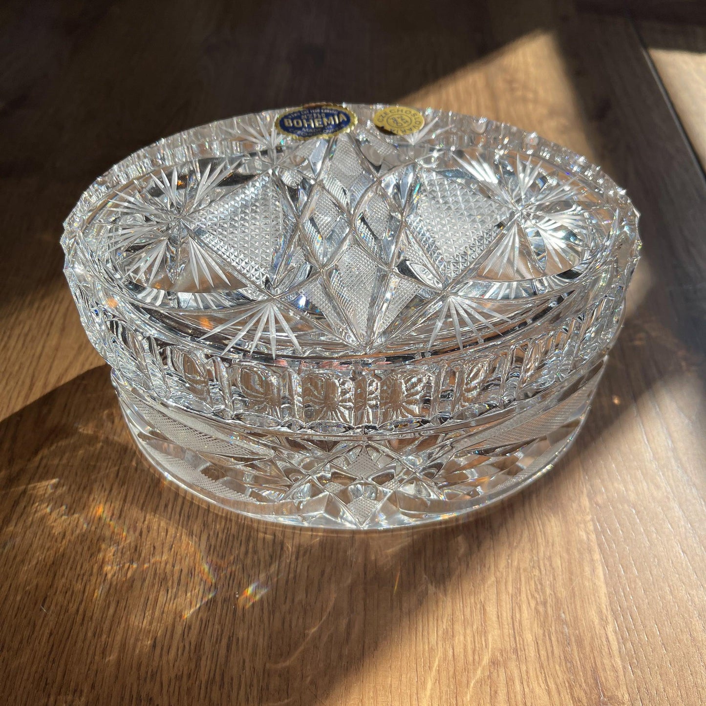 Prachtige Bonbon schaal van Bohemia kristal (1950) - Bamestra Curiosa