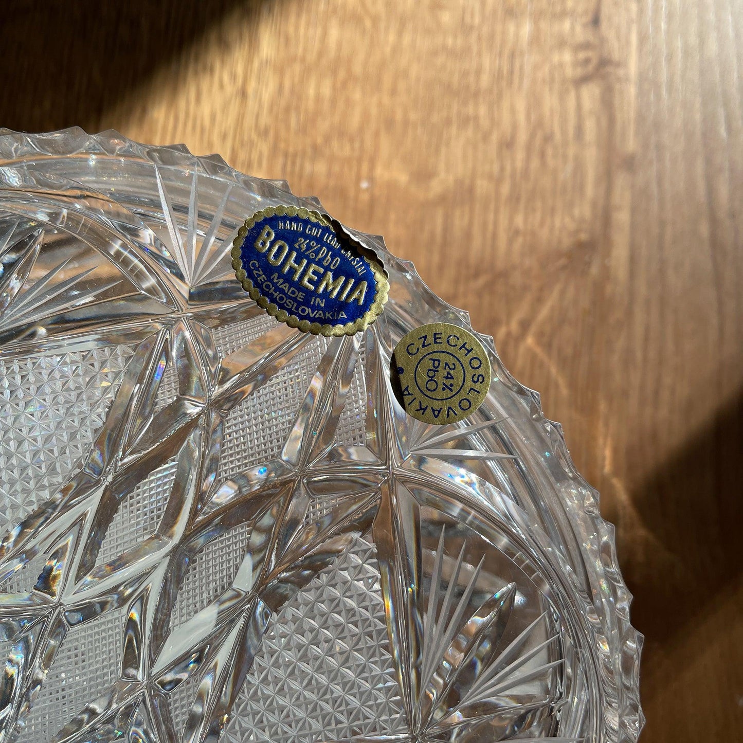 Prachtige Bonbon schaal van Bohemia kristal (1950) - Bamestra Curiosa