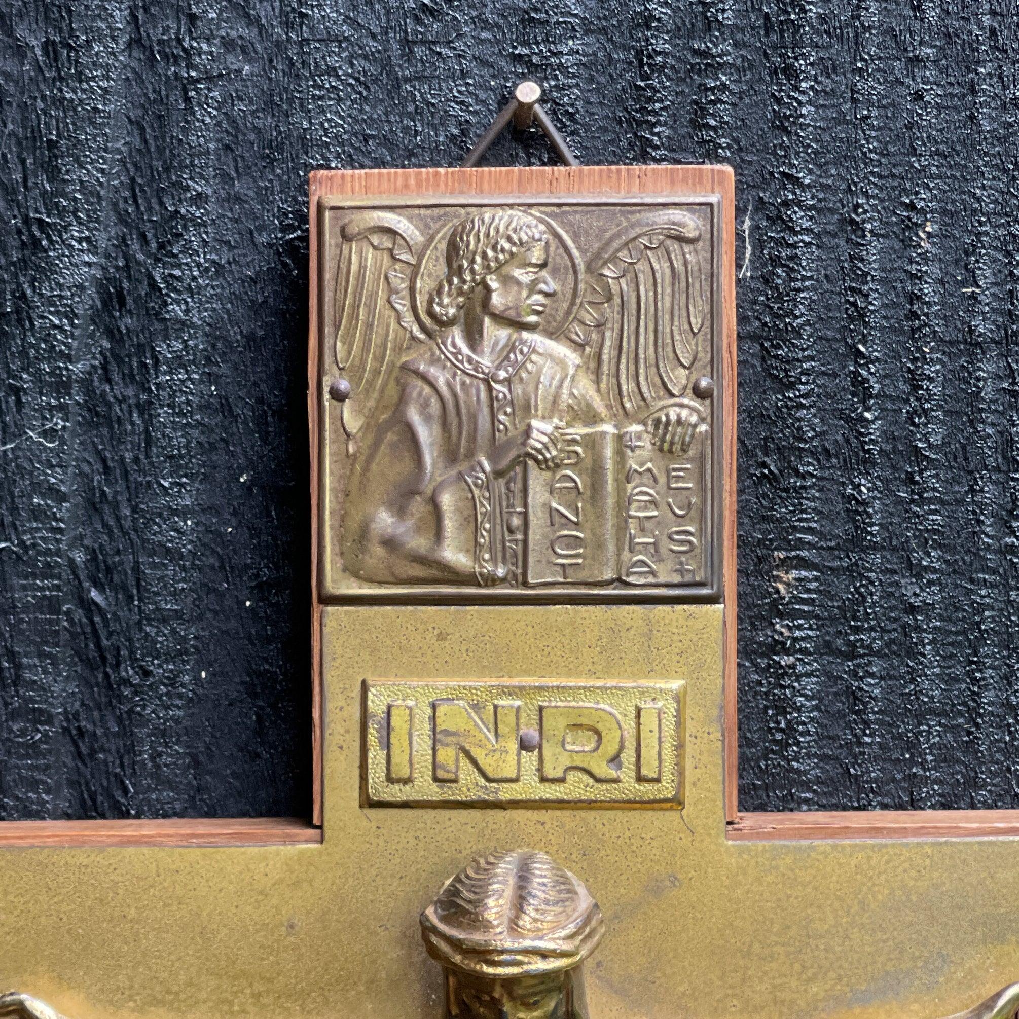 Prachtige koperen crucifix met Jezus - The Collectionist