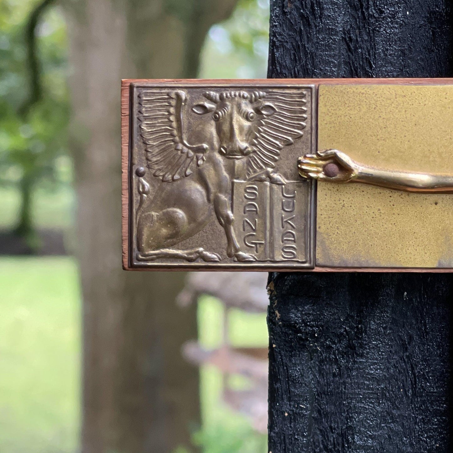 Prachtige koperen crucifix met Jezus - Bamestra Curiosa