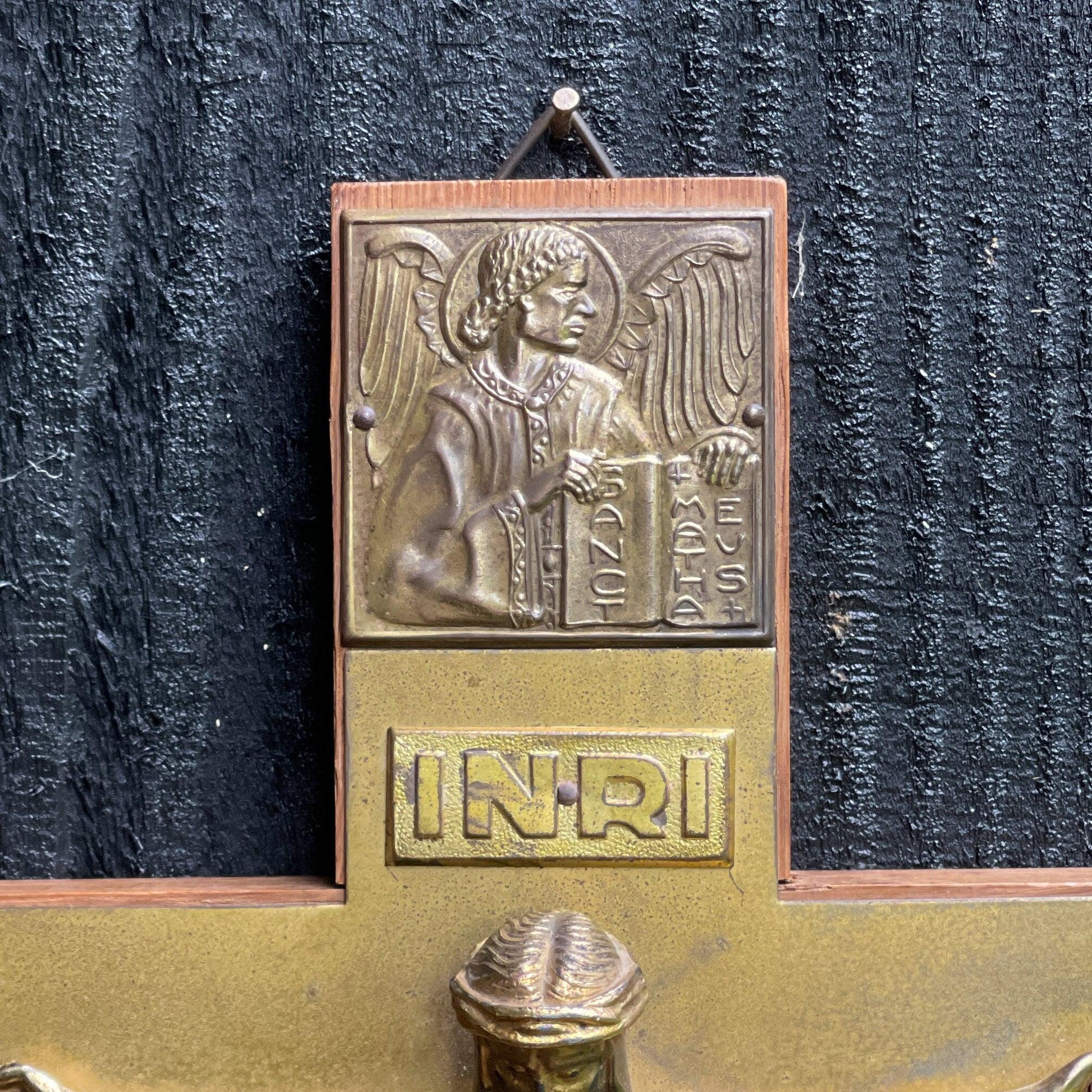 Prachtige koperen crucifix met Jezus - Bamestra Curiosa
