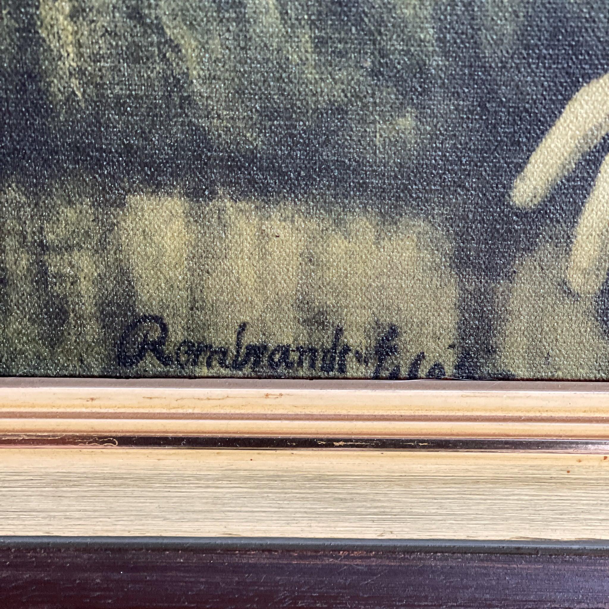 Rembrandt reproductie “Jonge vrouw aan de onderdeur" - The Collectionist