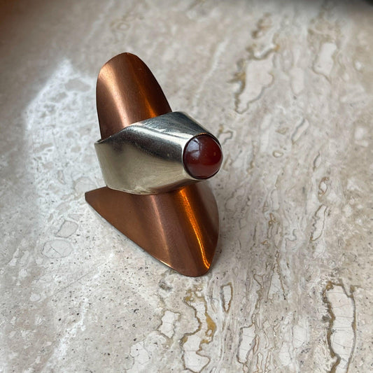 Ring van alpaca met kwarts van Wim Lammers - The Collectionist