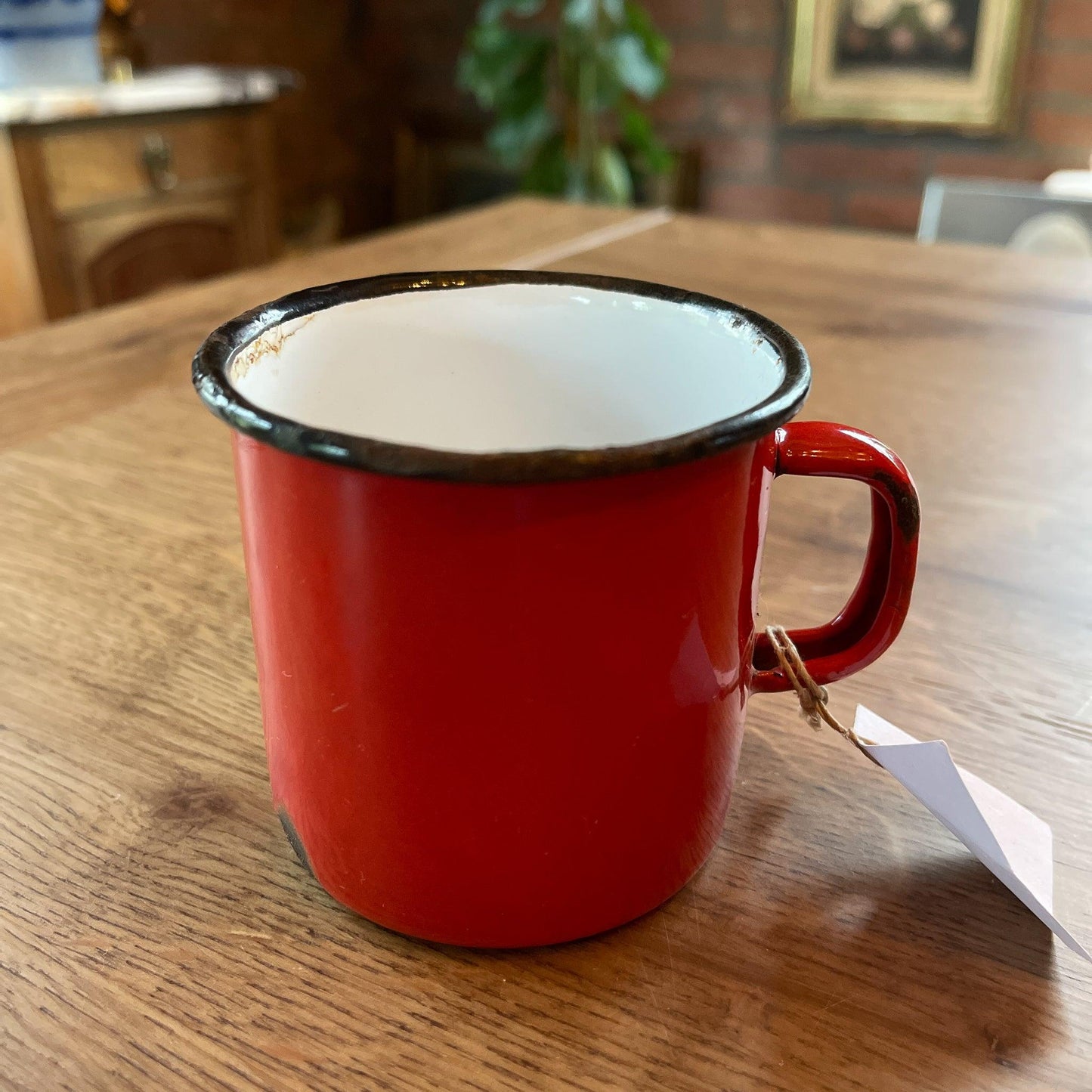 Rode emaille beker - Bamestra Curiosa