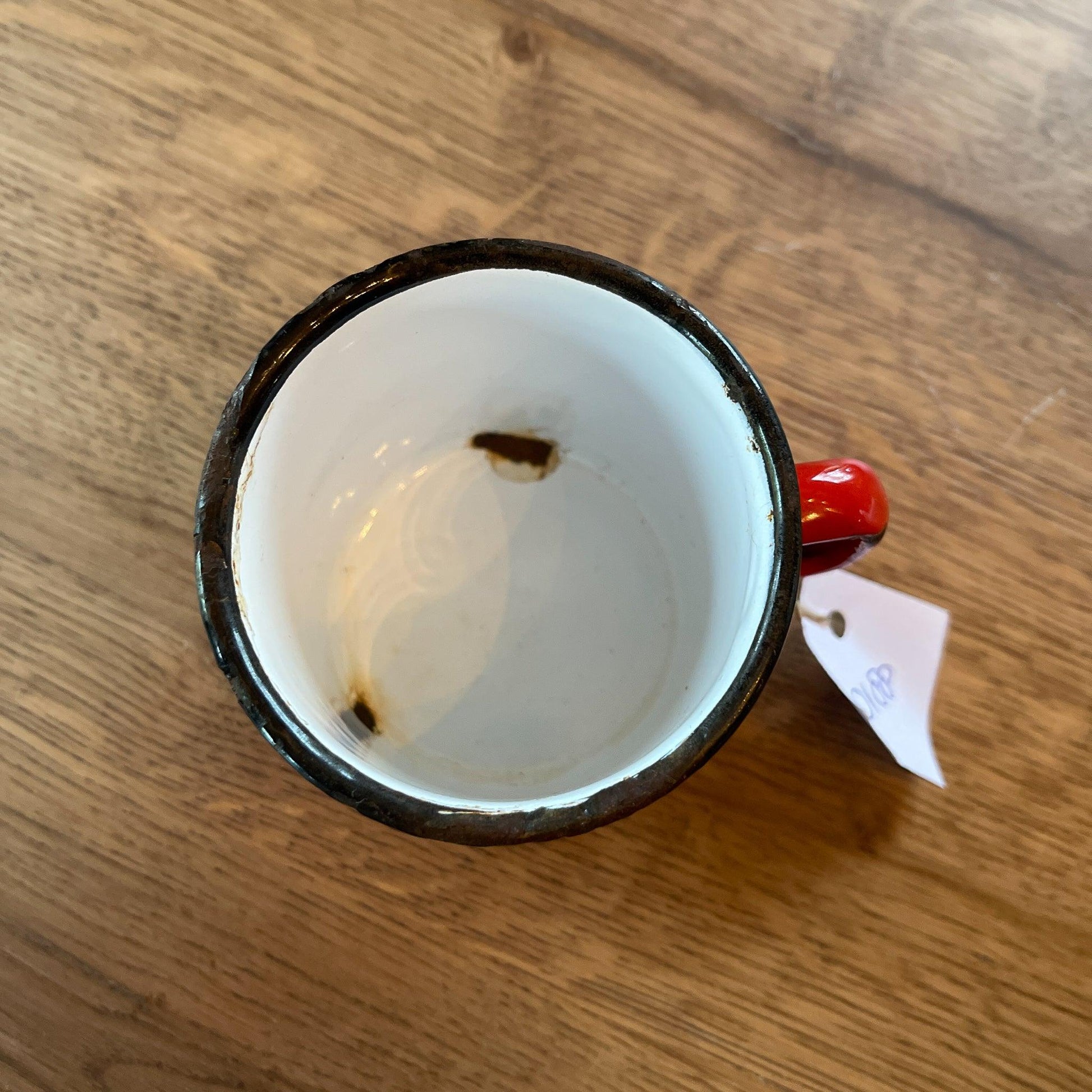 Rode emaille beker - Bamestra Curiosa