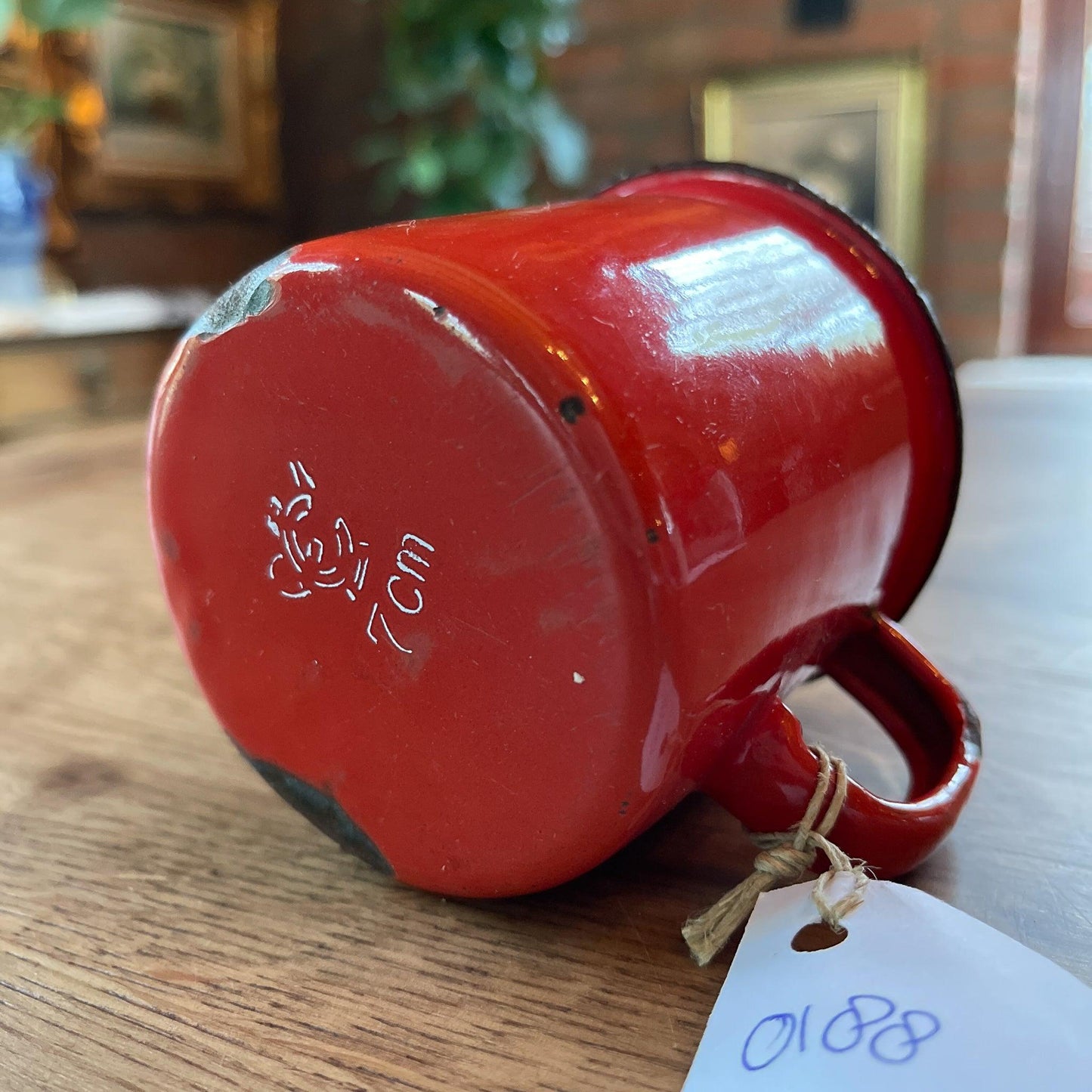 Rode emaille beker - Bamestra Curiosa