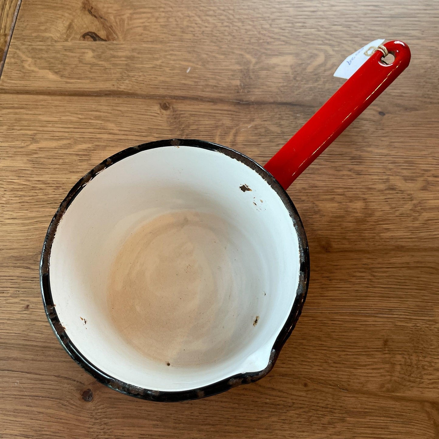 Rode emaille schenk steelpan - The Collectionist
