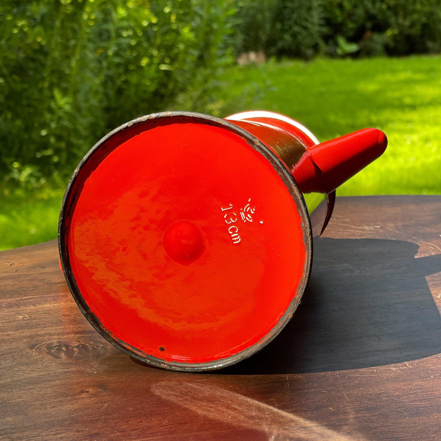 Rode emaille theepot / koffiepot - Bamestra Curiosa