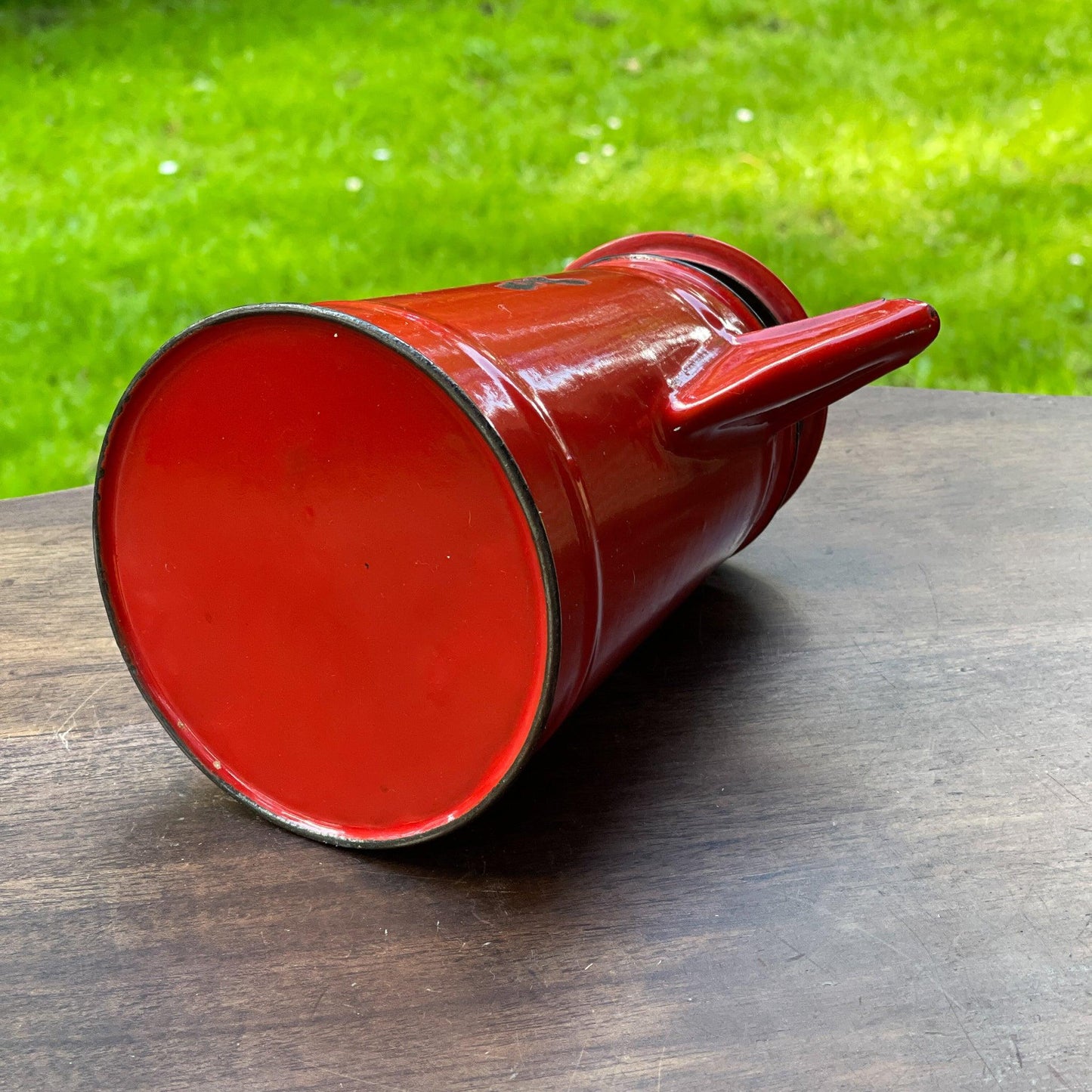 Rode emaille theepot / koffiepot - Bamestra Curiosa