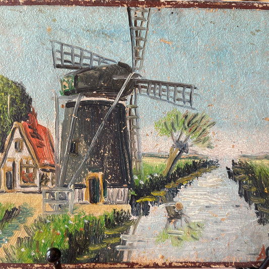 Schilderijtje molen - Bamestra Curiosa