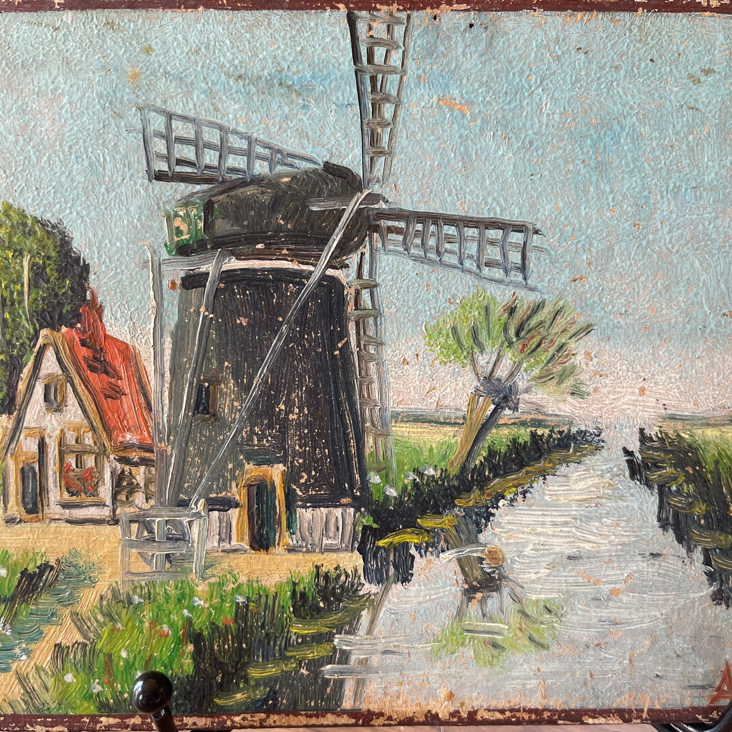 Schilderijtje molen - Bamestra Curiosa