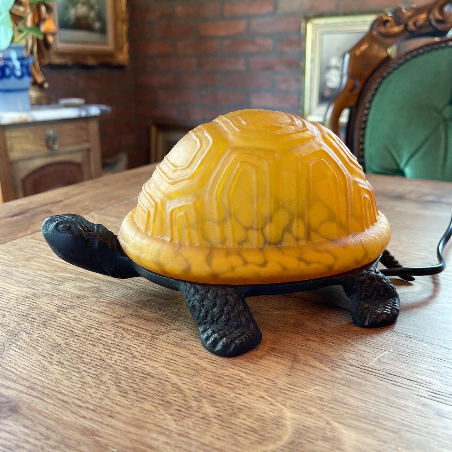Schildpad lamp van metaal & glas - Bamestra Curiosa