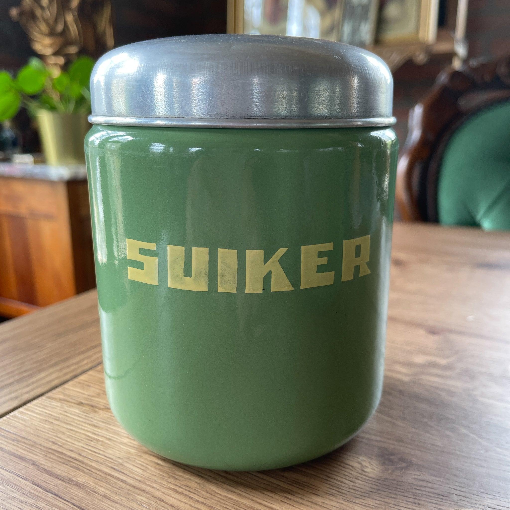 Set emaille koffie thee en suikerbussen - The Collectionist