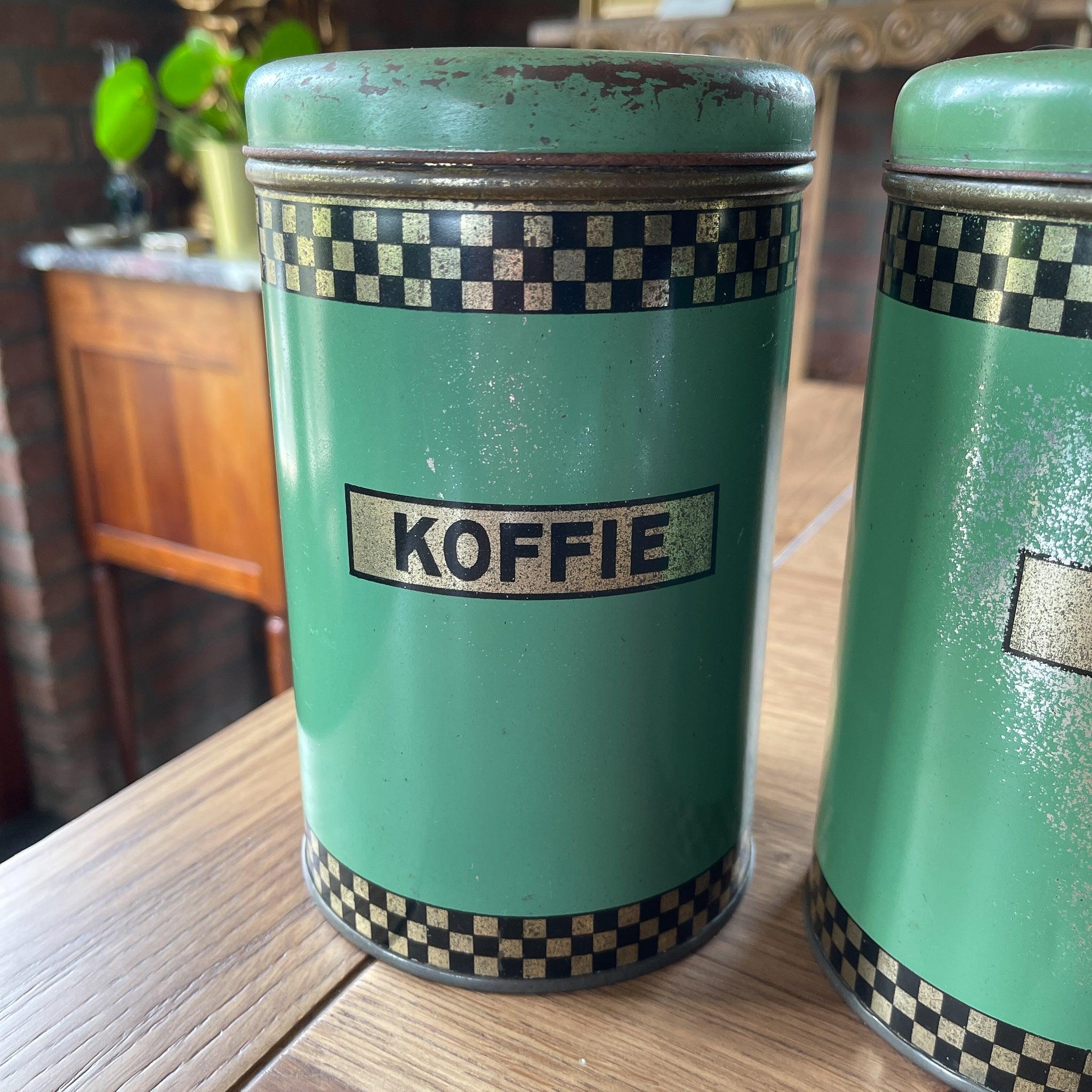 Set van drie koffie thee en suiker blikken - The Collectionist