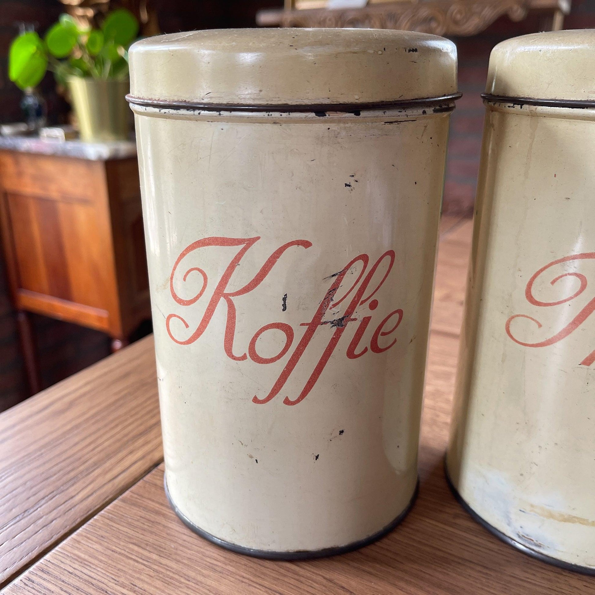 Set van drie koffie thee en suiker blikken - Bamestra Curiosa