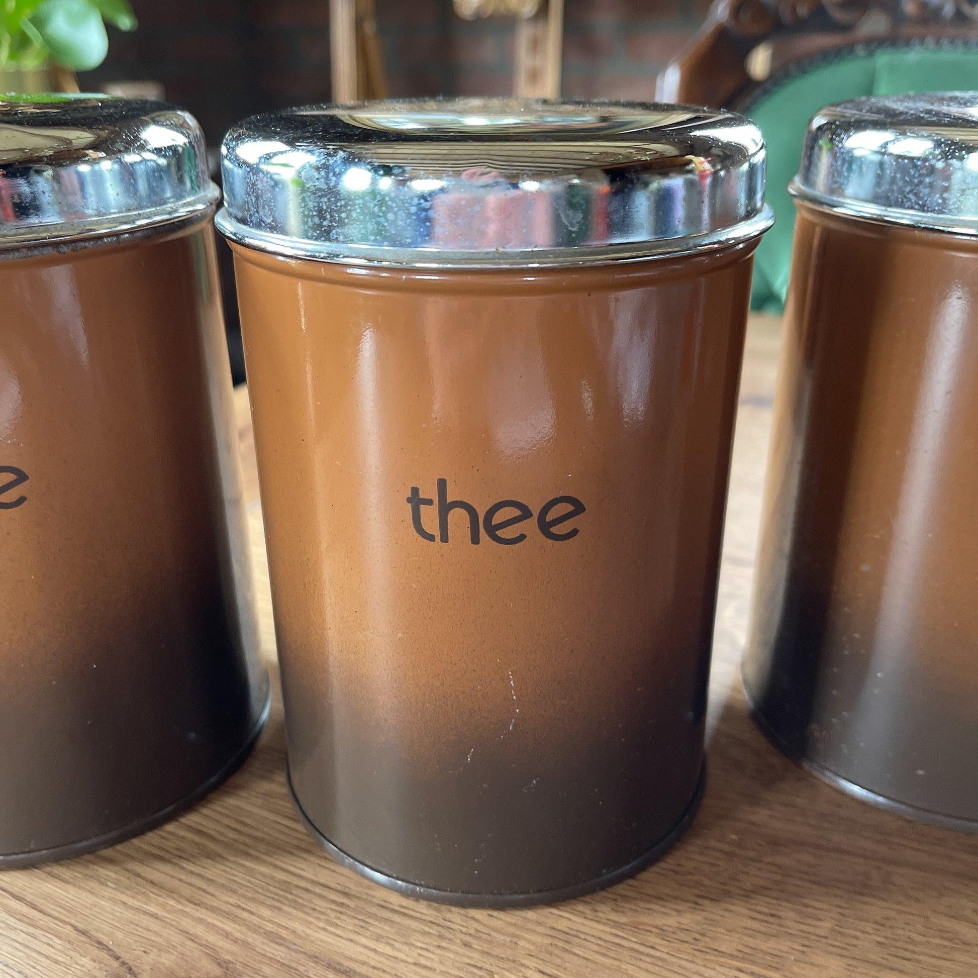 Set van drie koffie thee en suiker blikken - Bamestra Curiosa