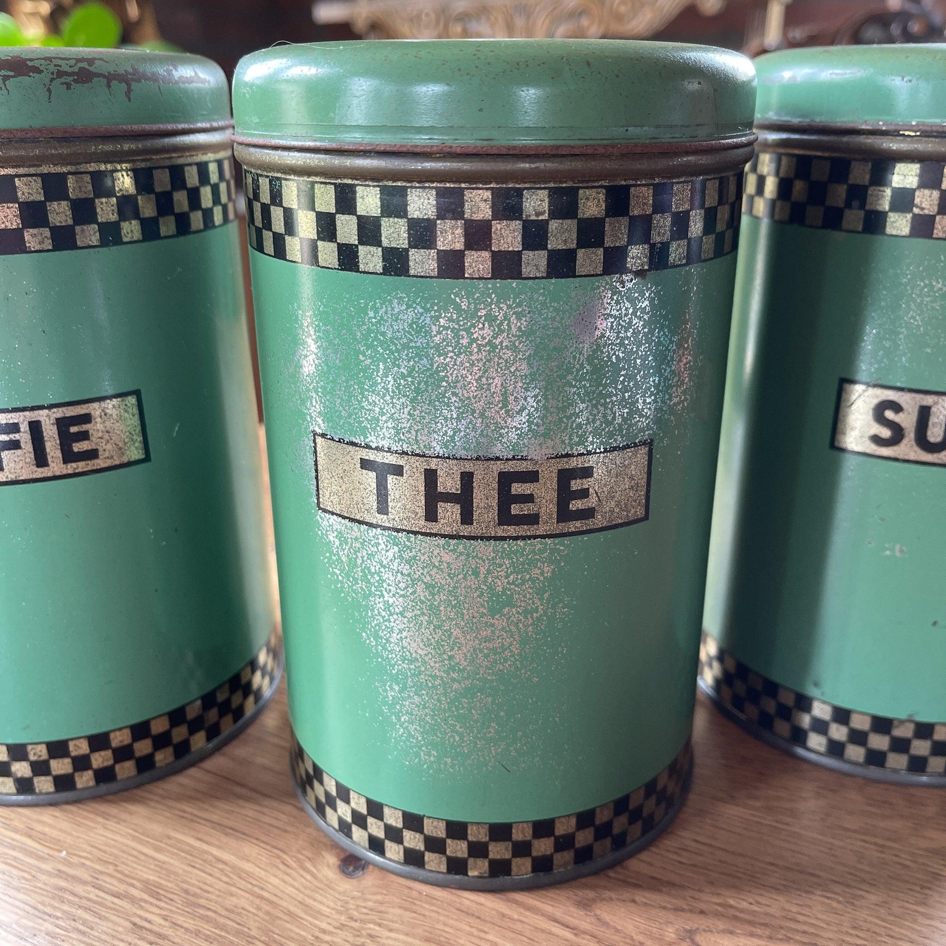 Set van drie koffie thee en suiker blikken - Bamestra Curiosa