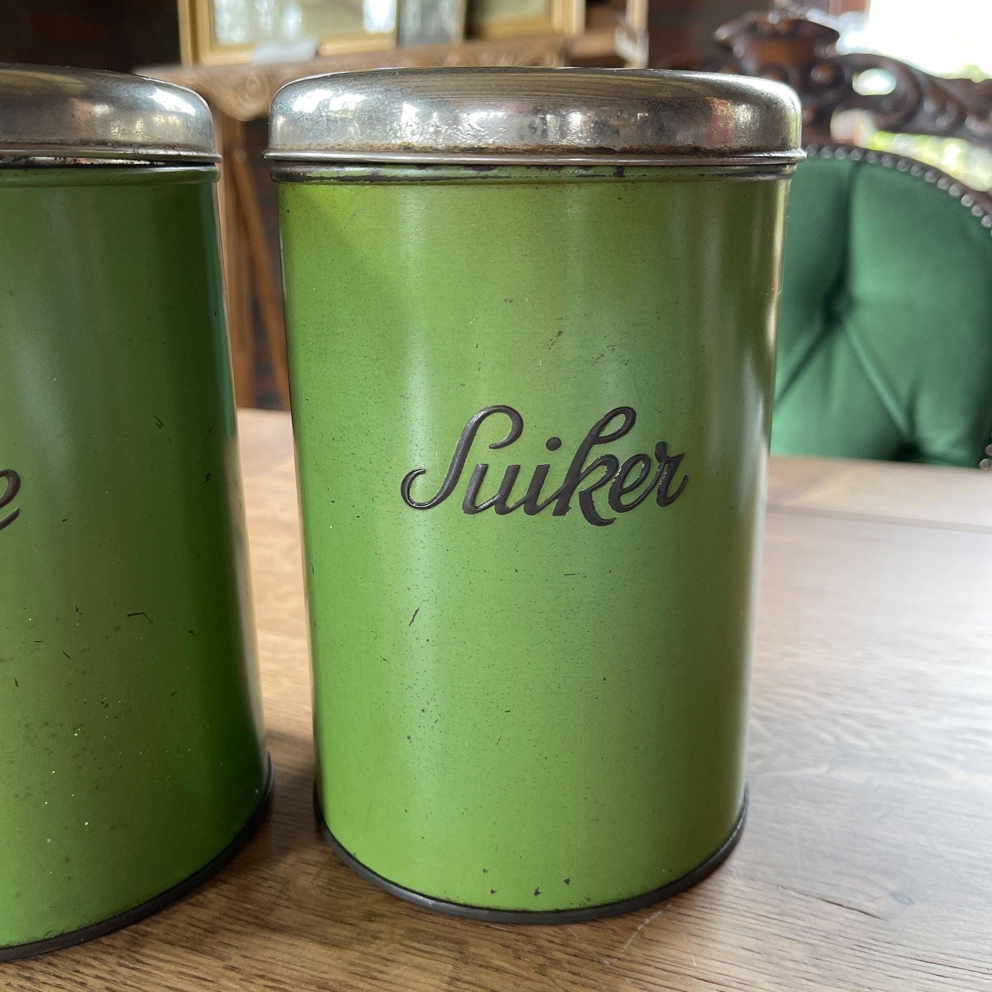 Set van drie koffie thee en suiker blikken - Bamestra Curiosa