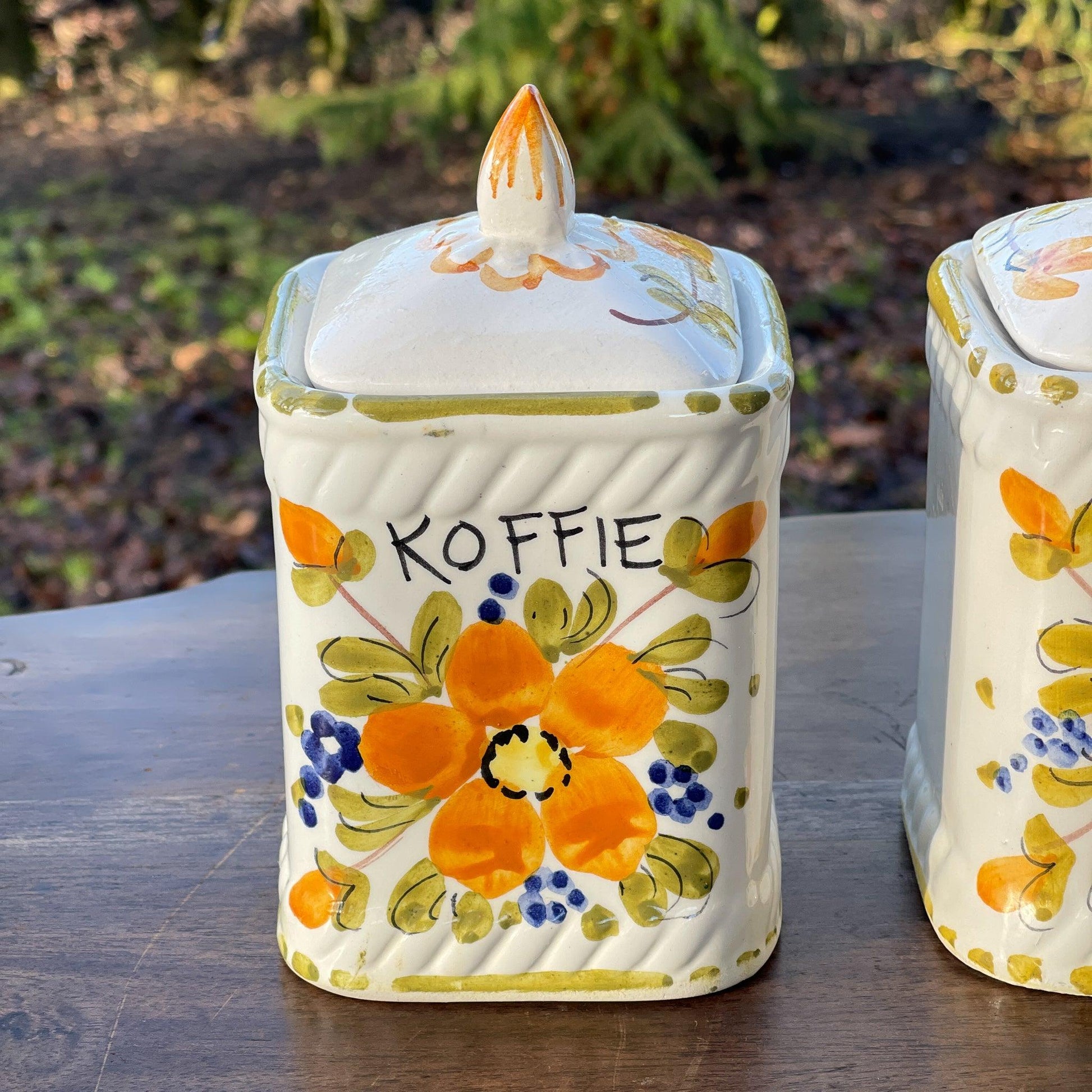 Set van drie vintage Koffie Thee en Suiker potten - The Collectionist