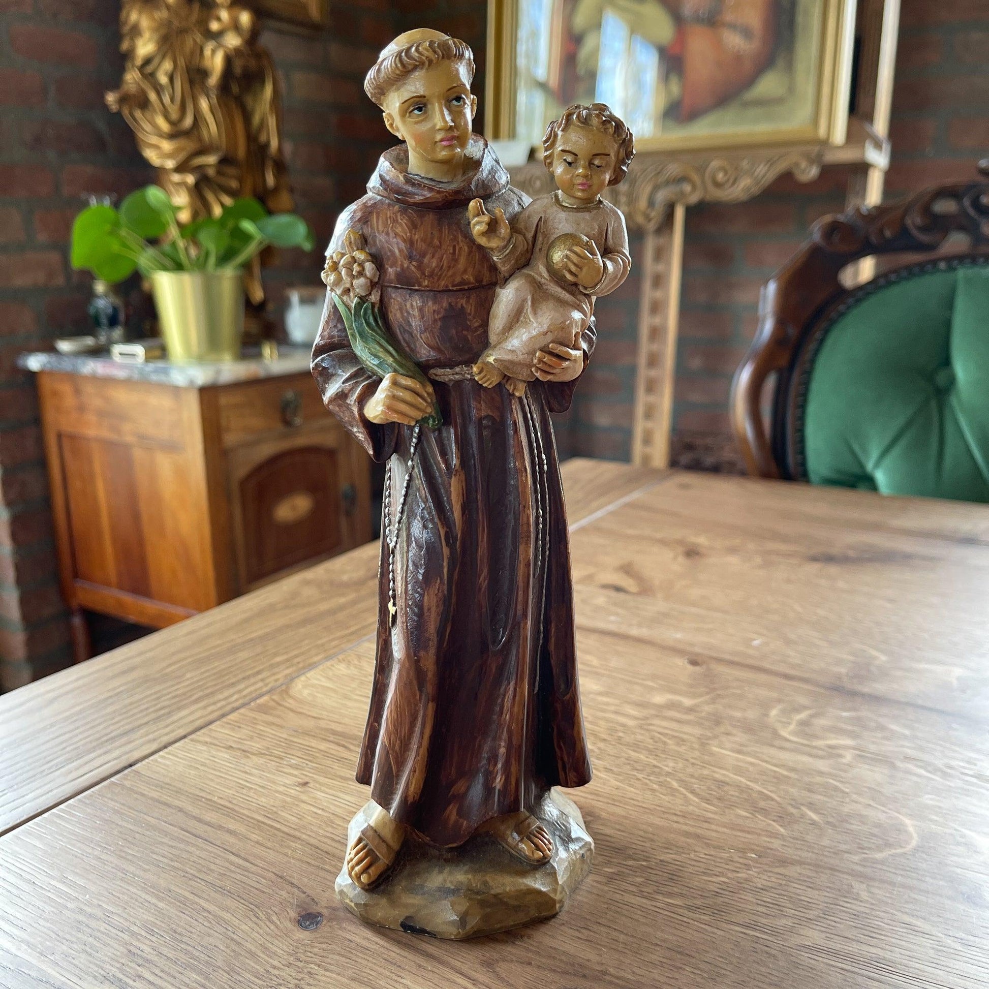 Sint Antonius van Padua en het kindje Jezus - Bamestra Curiosa