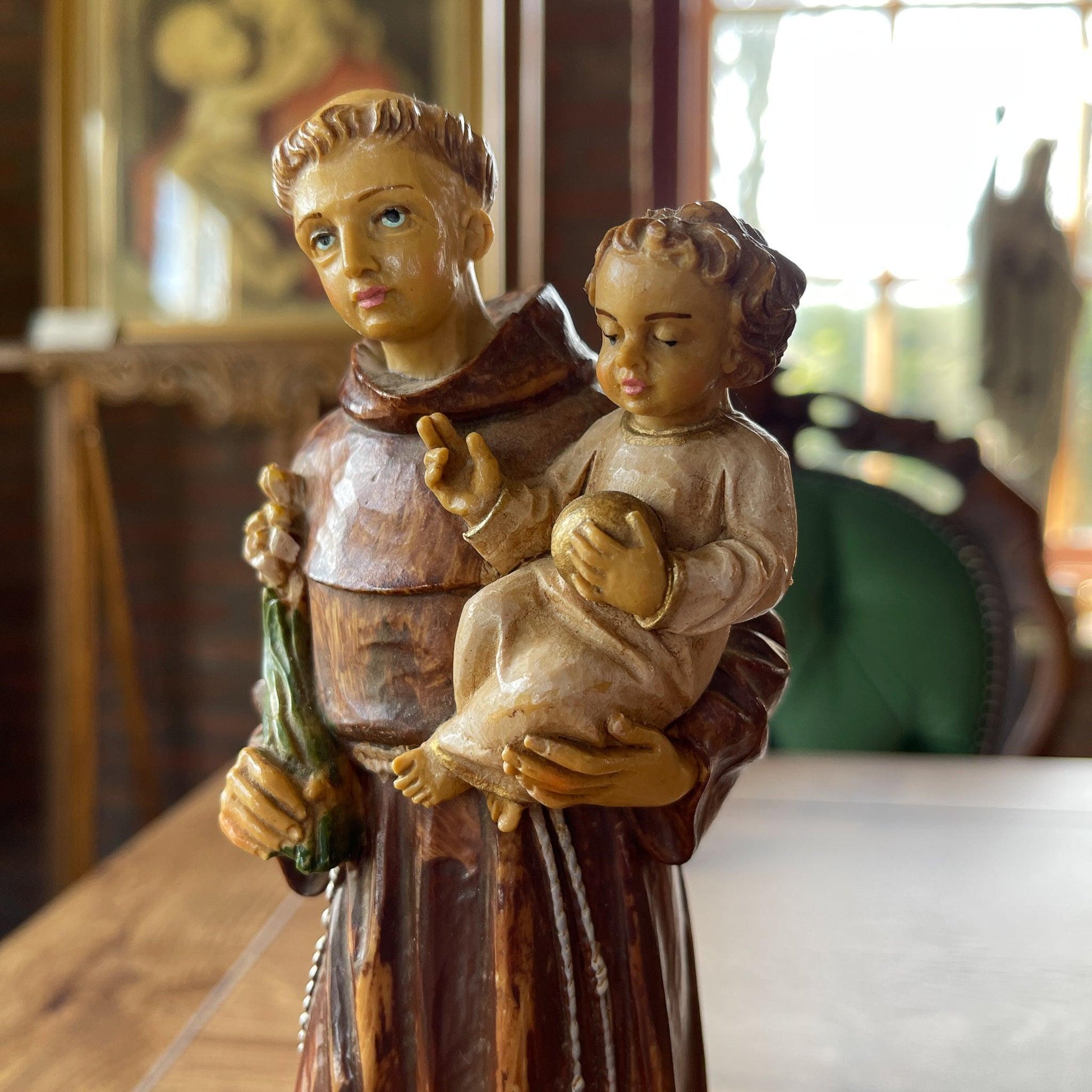 Sint Antonius van Padua en het kindje Jezus - Bamestra Curiosa