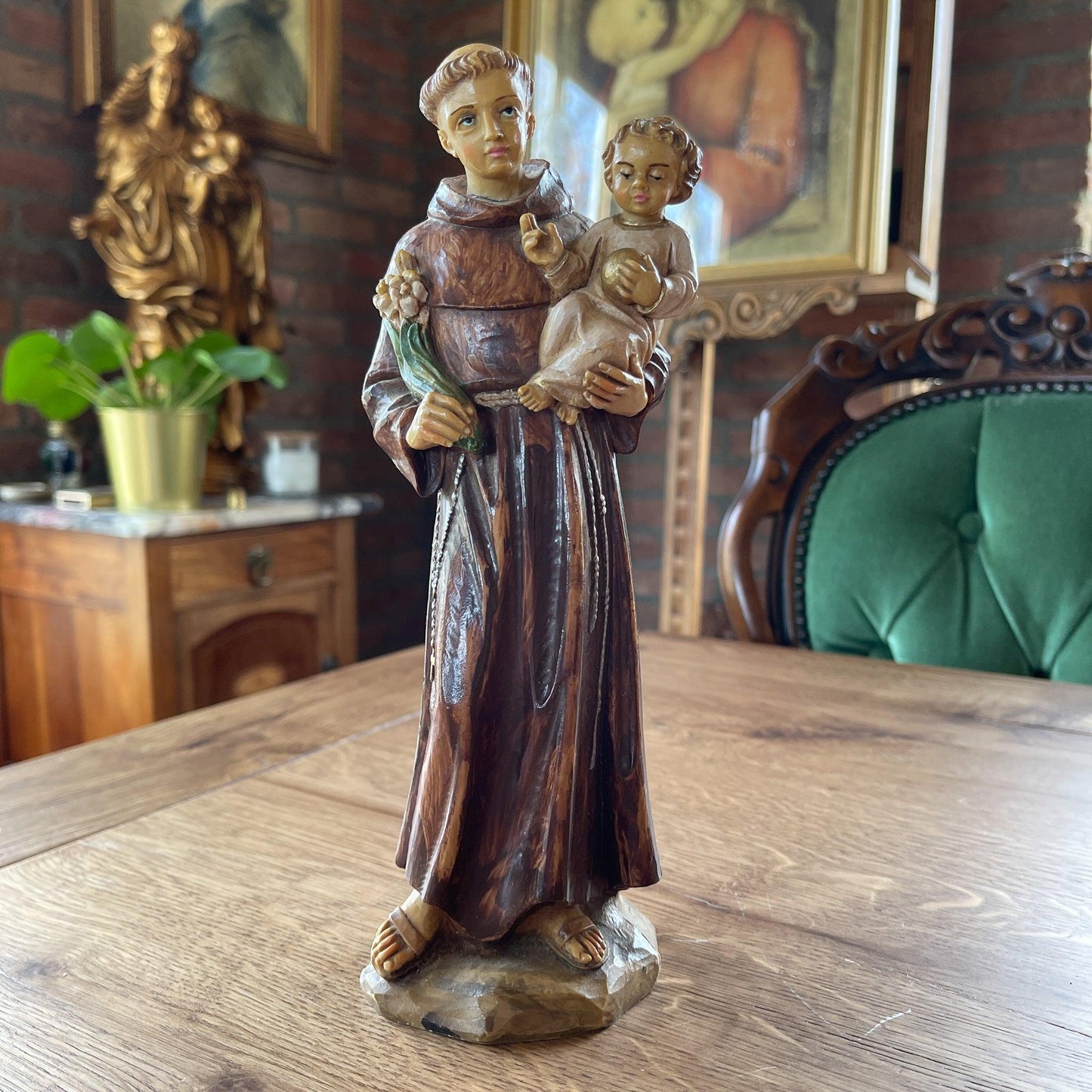 Sint Antonius van Padua en het kindje Jezus - Bamestra Curiosa