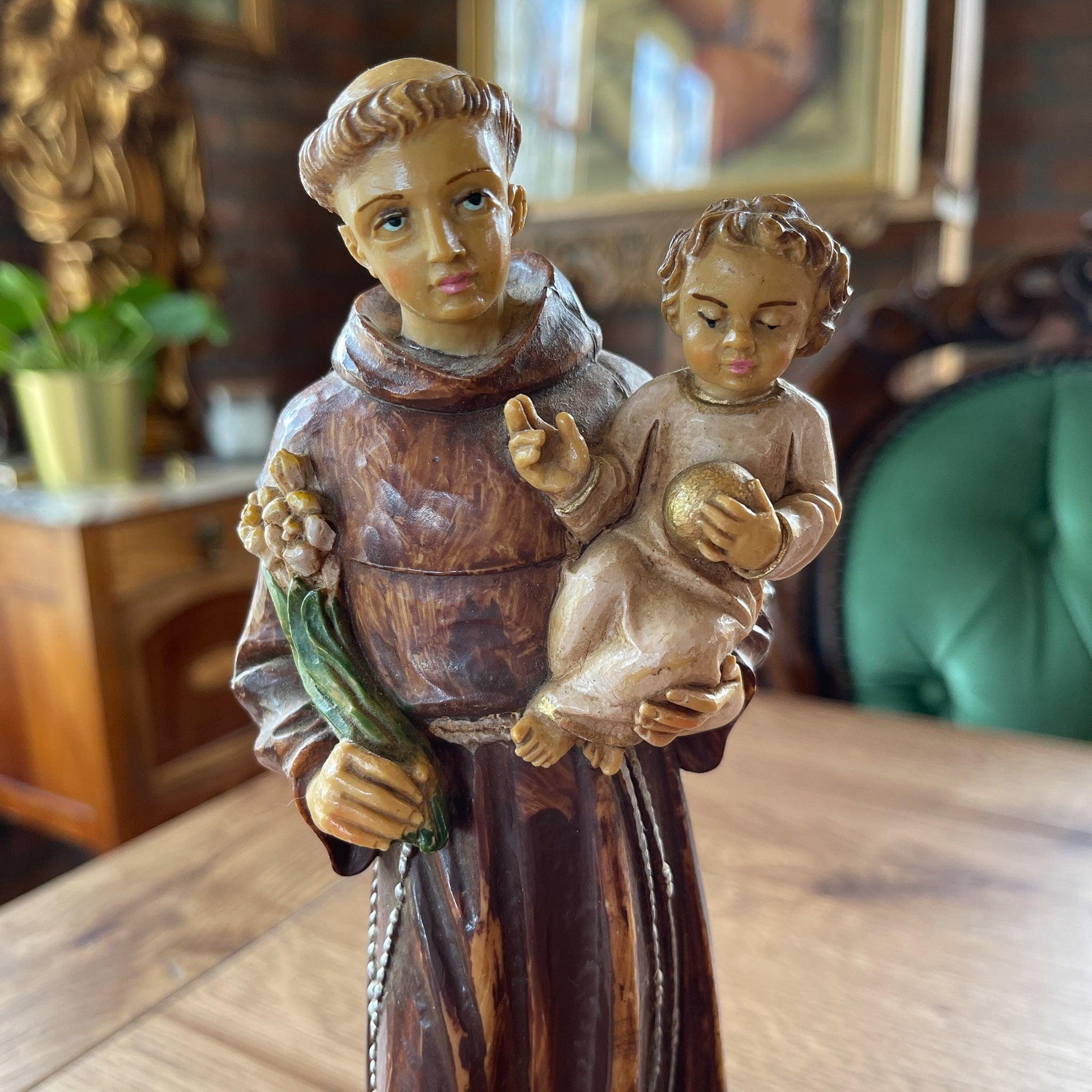 Sint Antonius van Padua en het kindje Jezus - Bamestra Curiosa