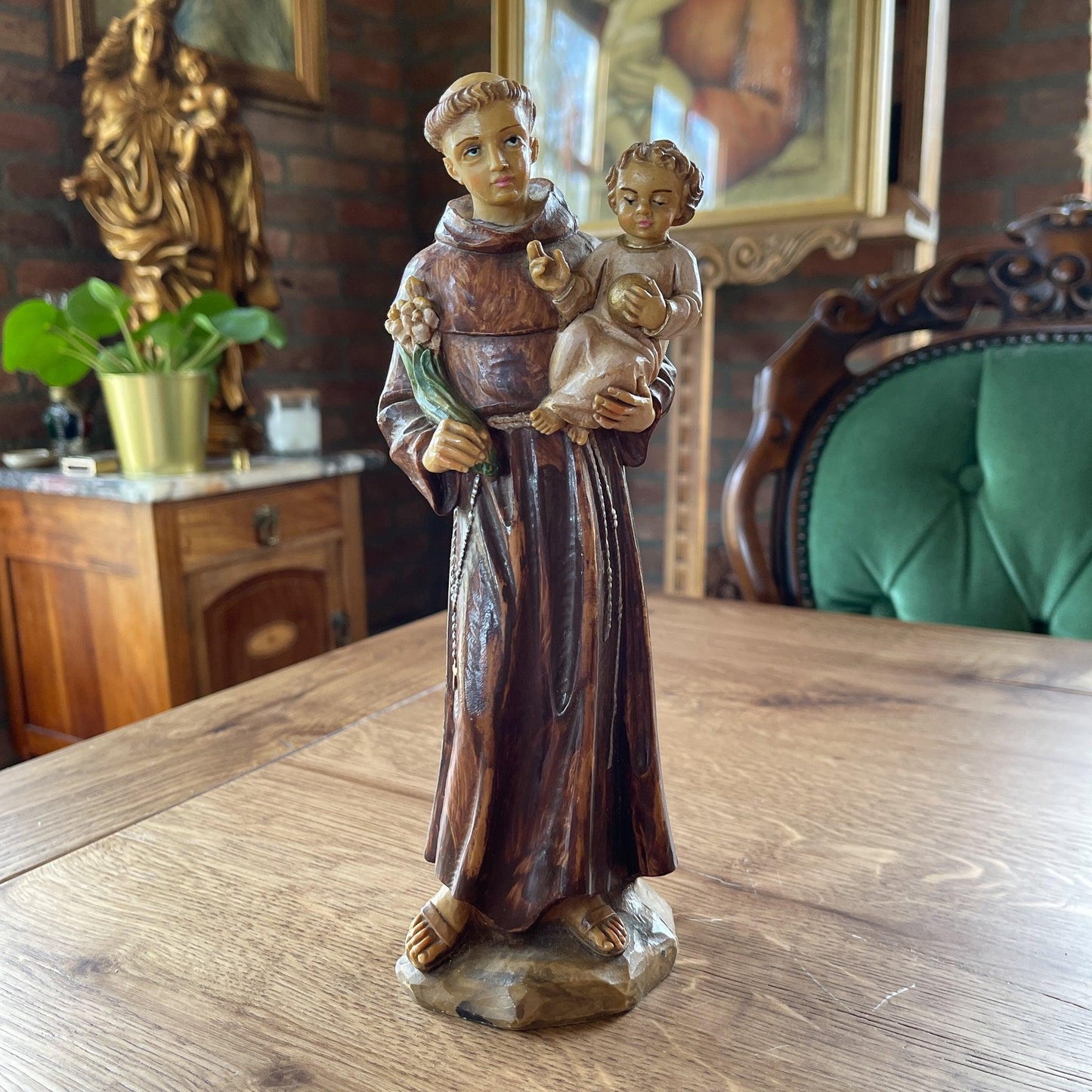 Sint Antonius van Padua en het kindje Jezus - Bamestra Curiosa