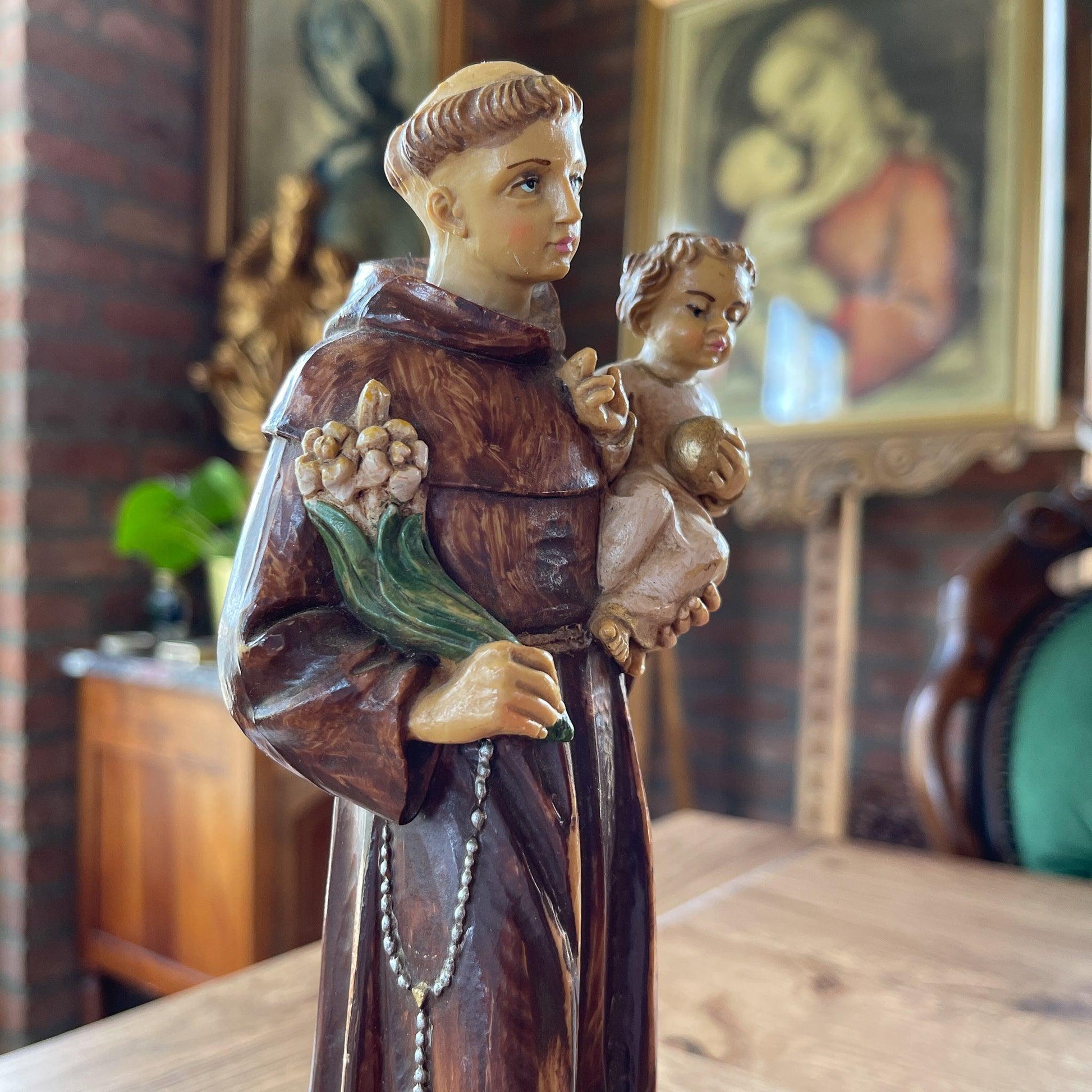 Sint Antonius van Padua en het kindje Jezus - Bamestra Curiosa