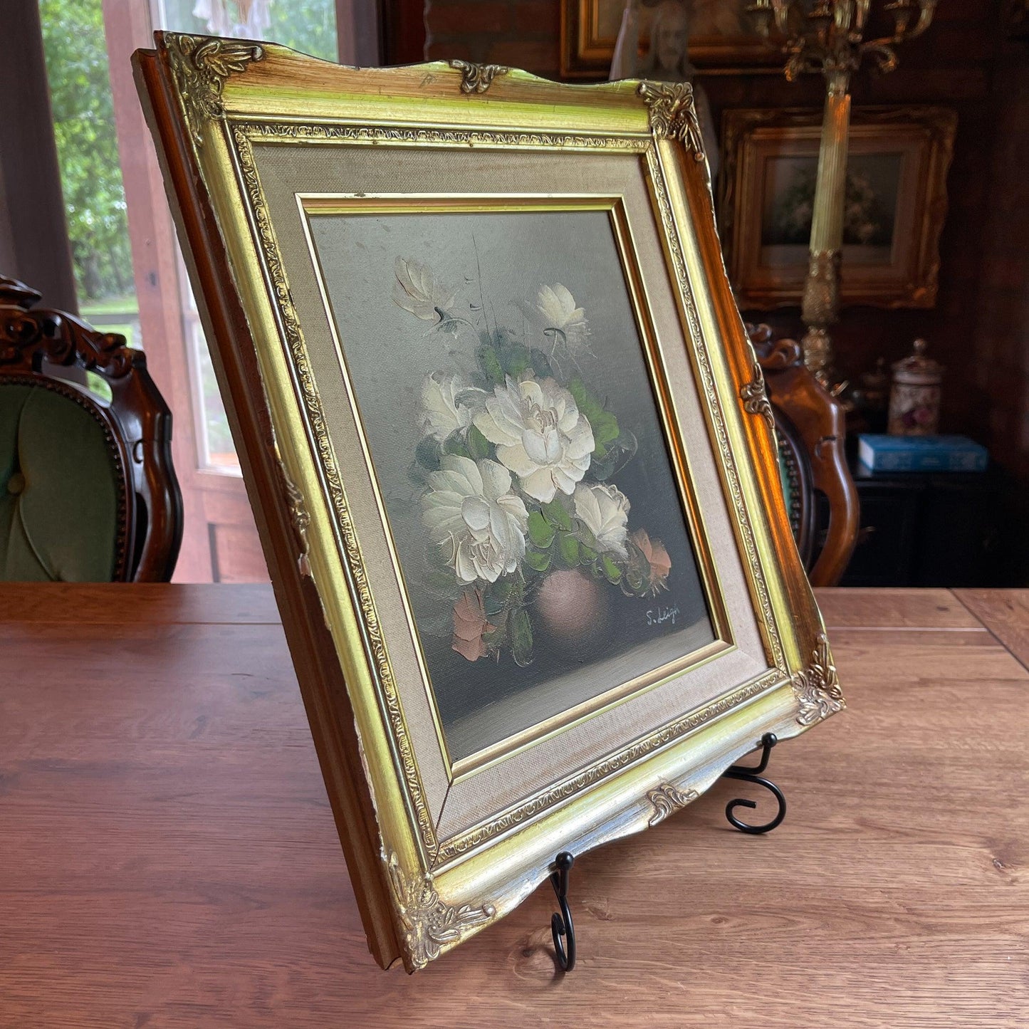 Stilleven bloemen olieverf - Bamestra Curiosa