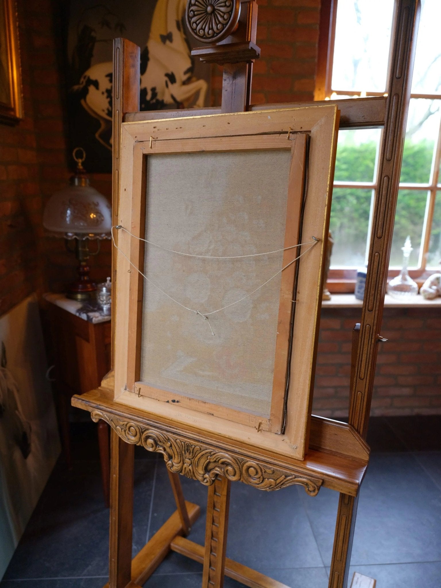 Stilleven van vaas met bloemen op doek - The Collectionist