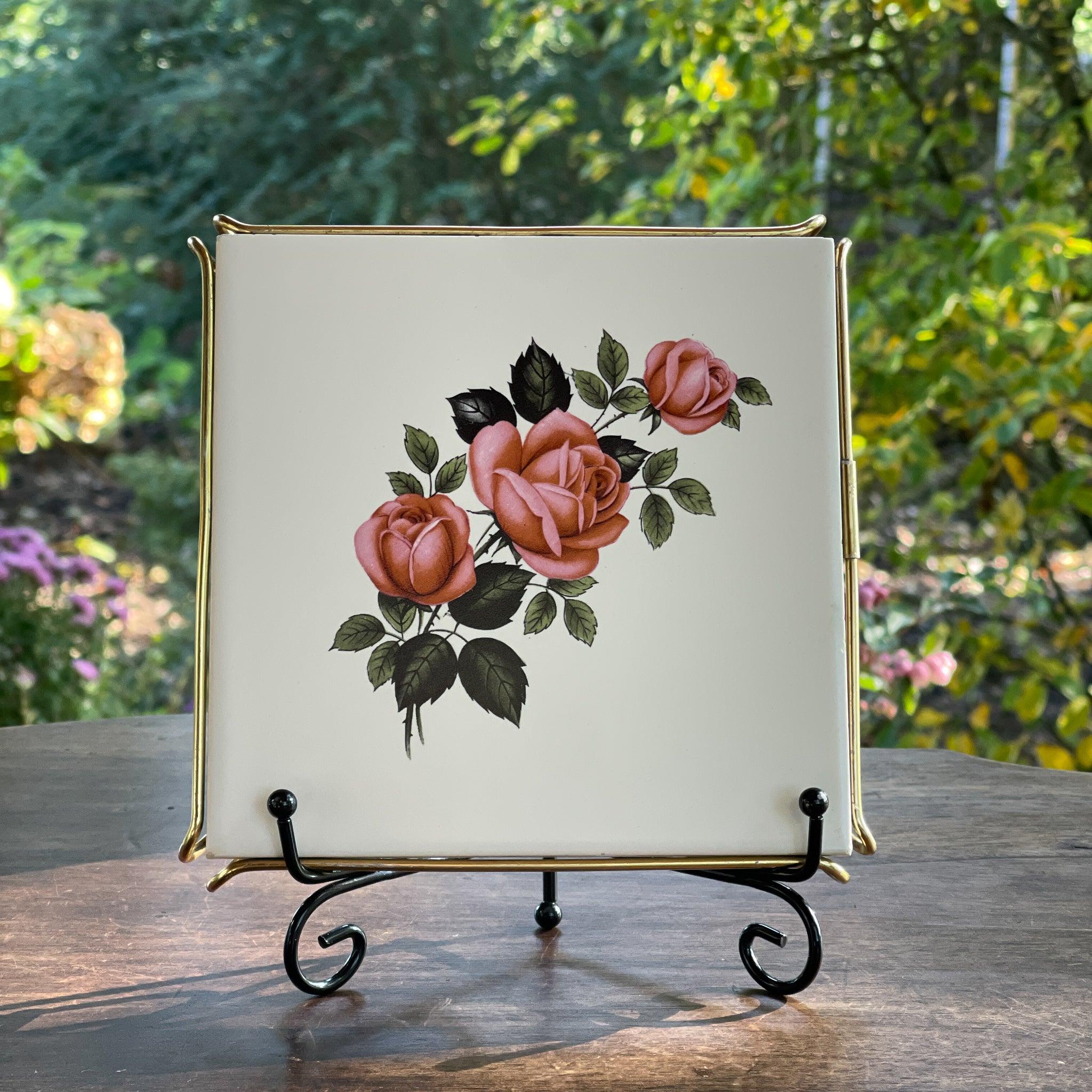 Tegel onderzetter met rozen Royal Sphinx - The Collectionist