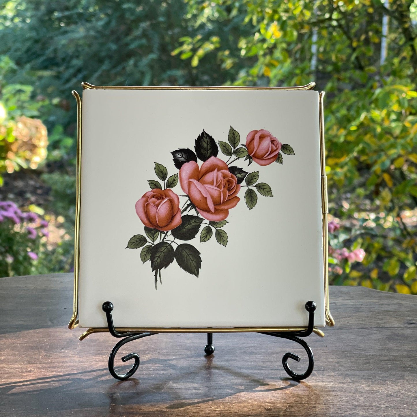 Tegel onderzetter met rozen Royal Sphinx - Bamestra Curiosa