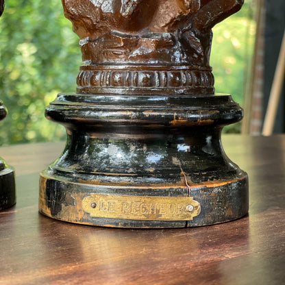 Twee beelden La Faucheuse & Le Pecheur - Bamestra Curiosa