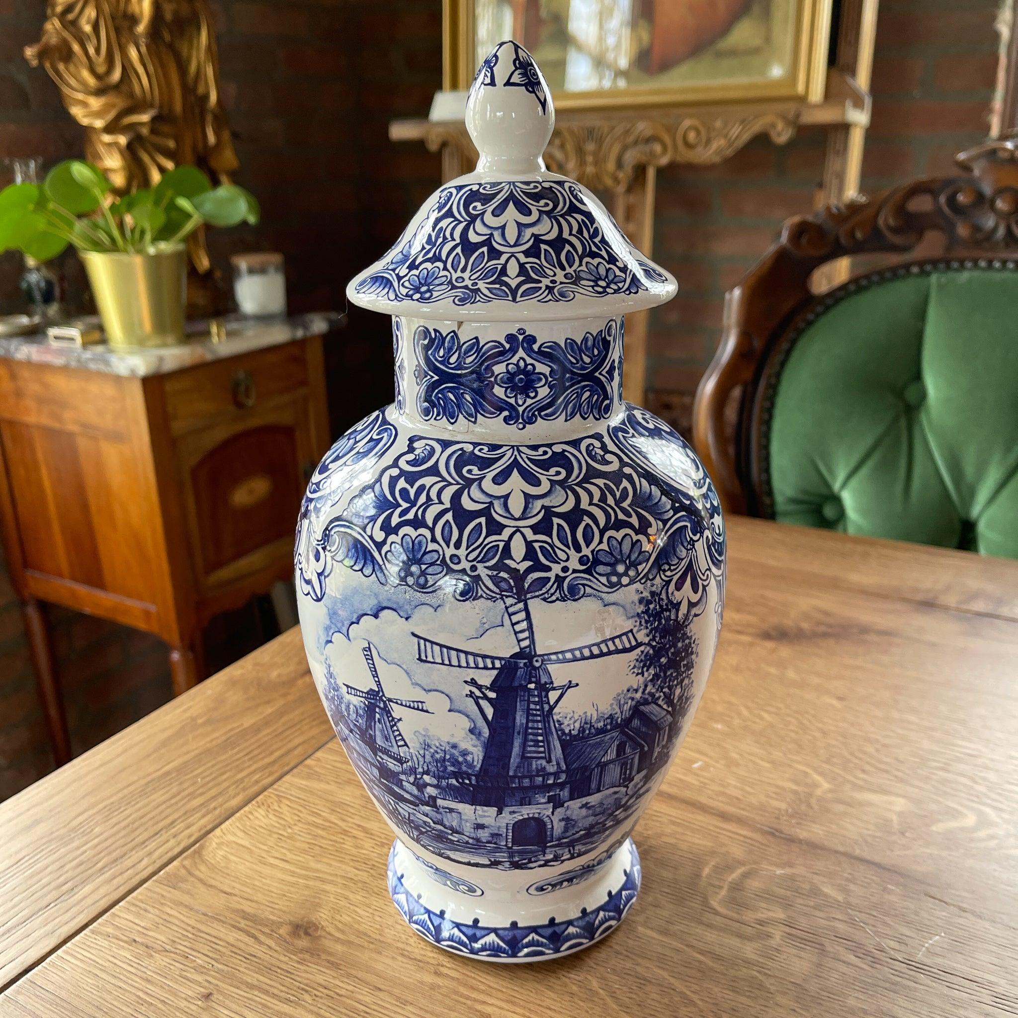 Vaas met deksel Delfts Blauw - The Collectionist