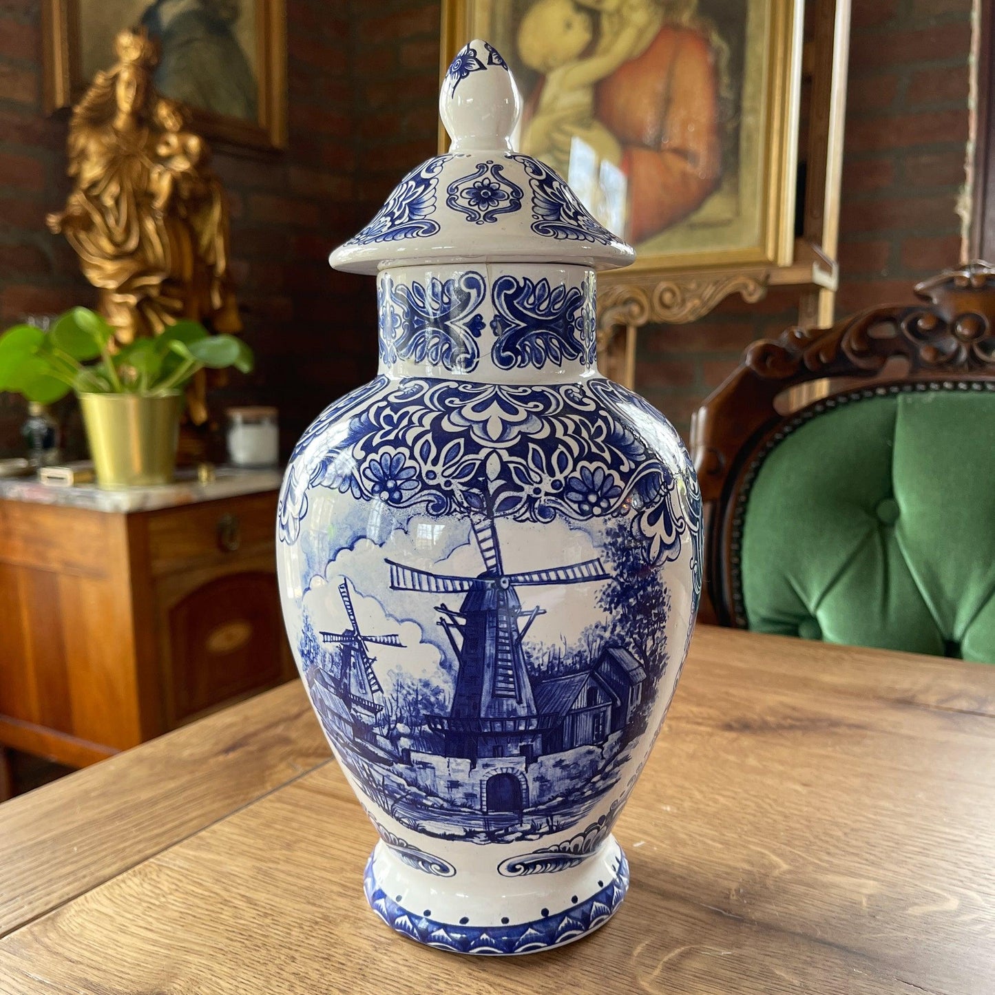 Vaas met deksel Delfts Blauw - Bamestra Curiosa