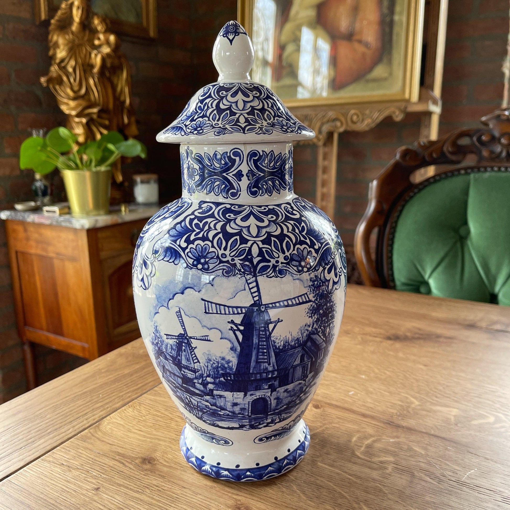 Vaas met deksel Delfts Blauw - Bamestra Curiosa