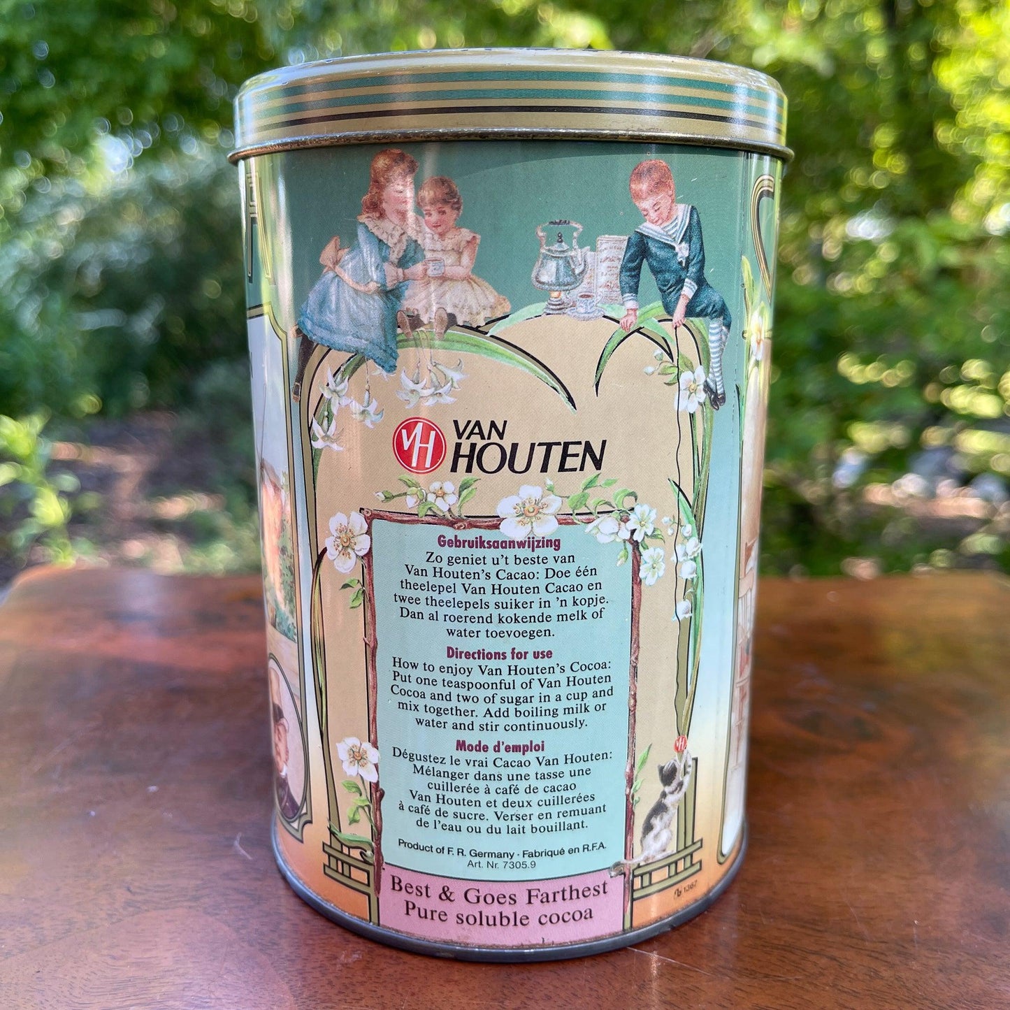 Van Houten's Cacao blik - Bamestra Curiosa