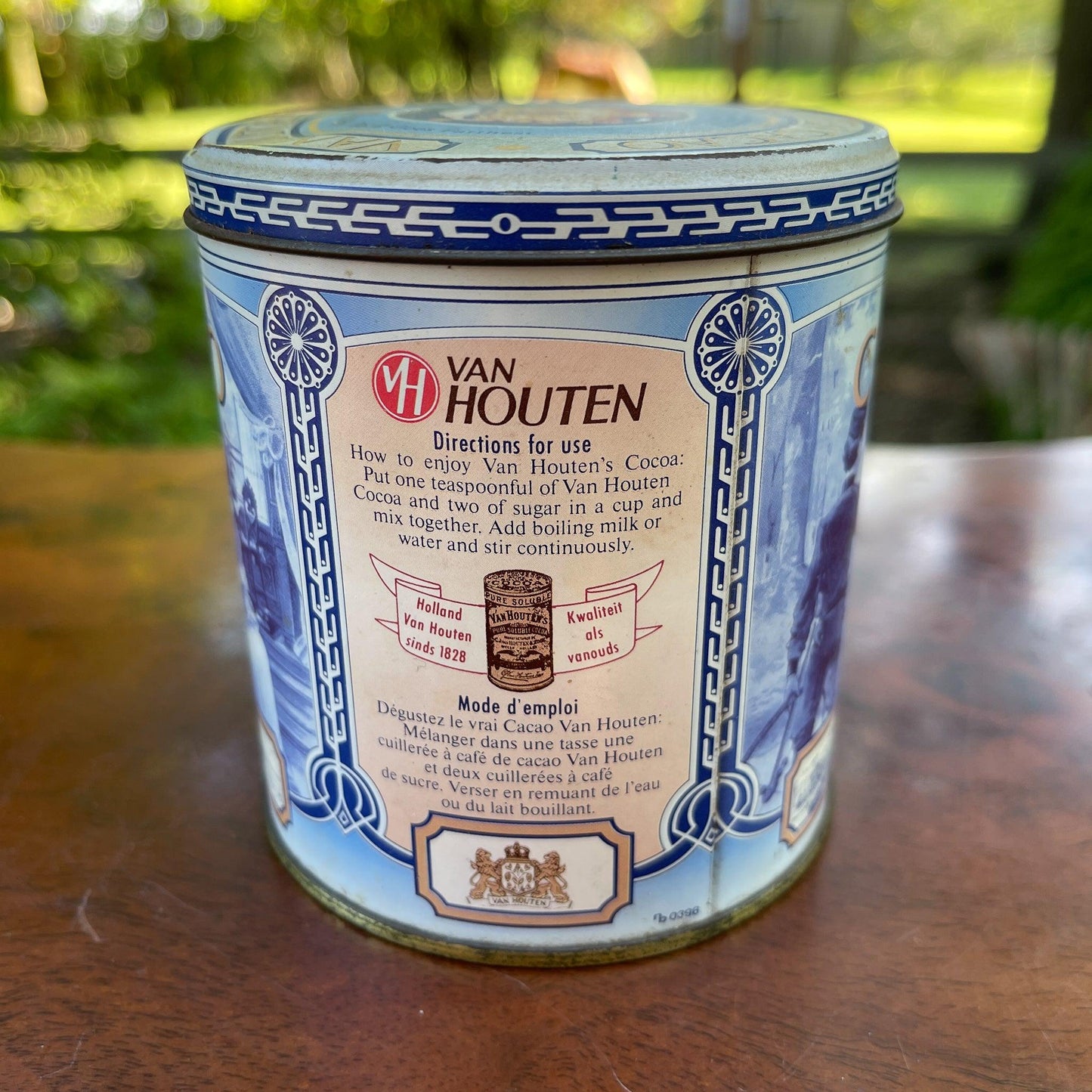 Van Houten's Cocoa blik - Bamestra Curiosa