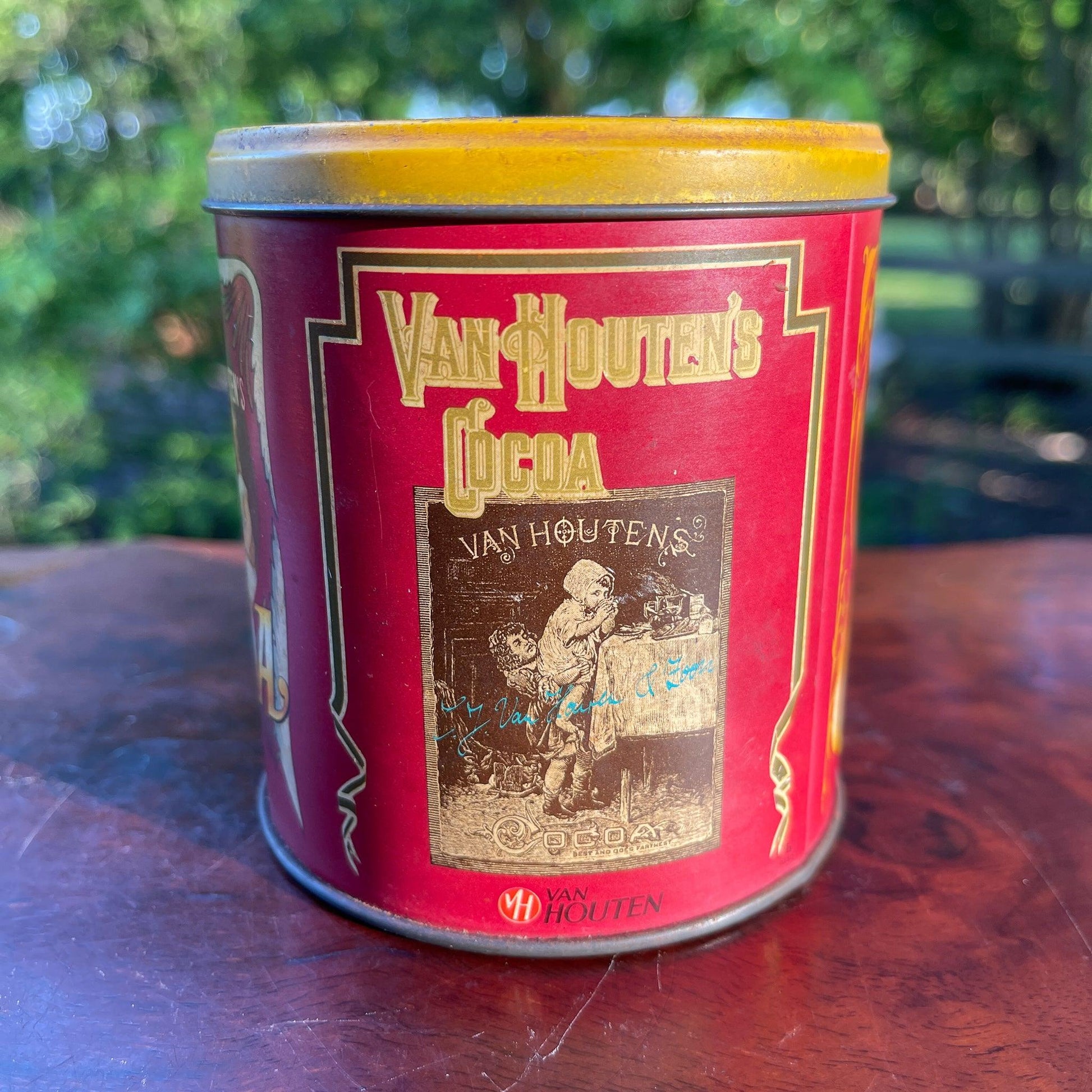 Van Houten's Cocoa blik - Bamestra Curiosa