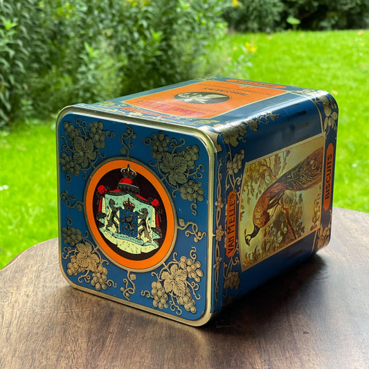 Van Melle's Biscuits blik met vogels - Bamestra Curiosa