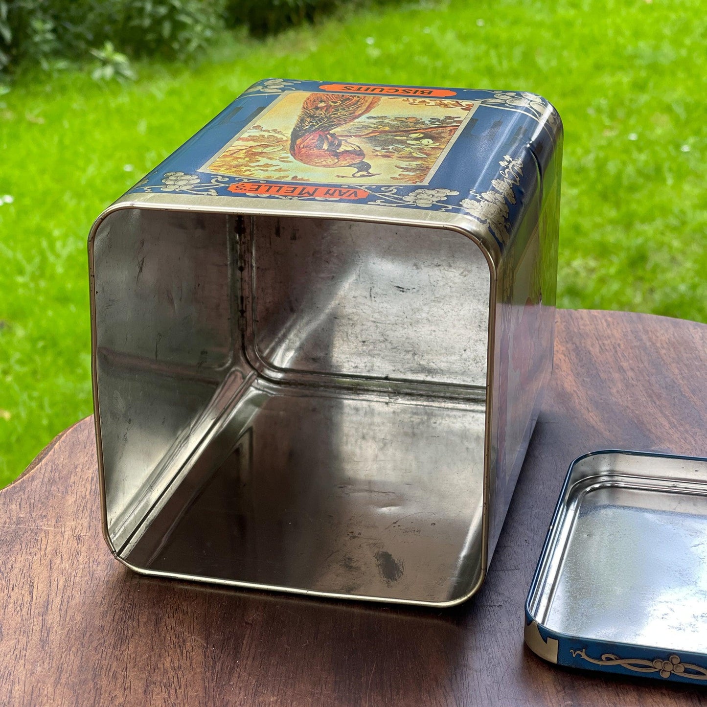 Van Melle's Biscuits blik met vogels - Bamestra Curiosa